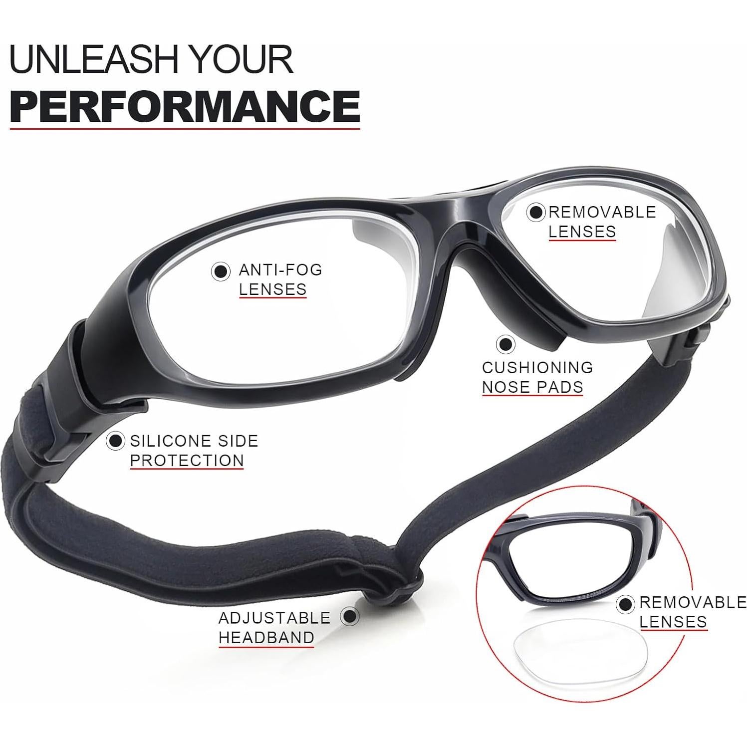 Gafas Deportivas UKNOW Antivaho UV para Baloncesto y Más
