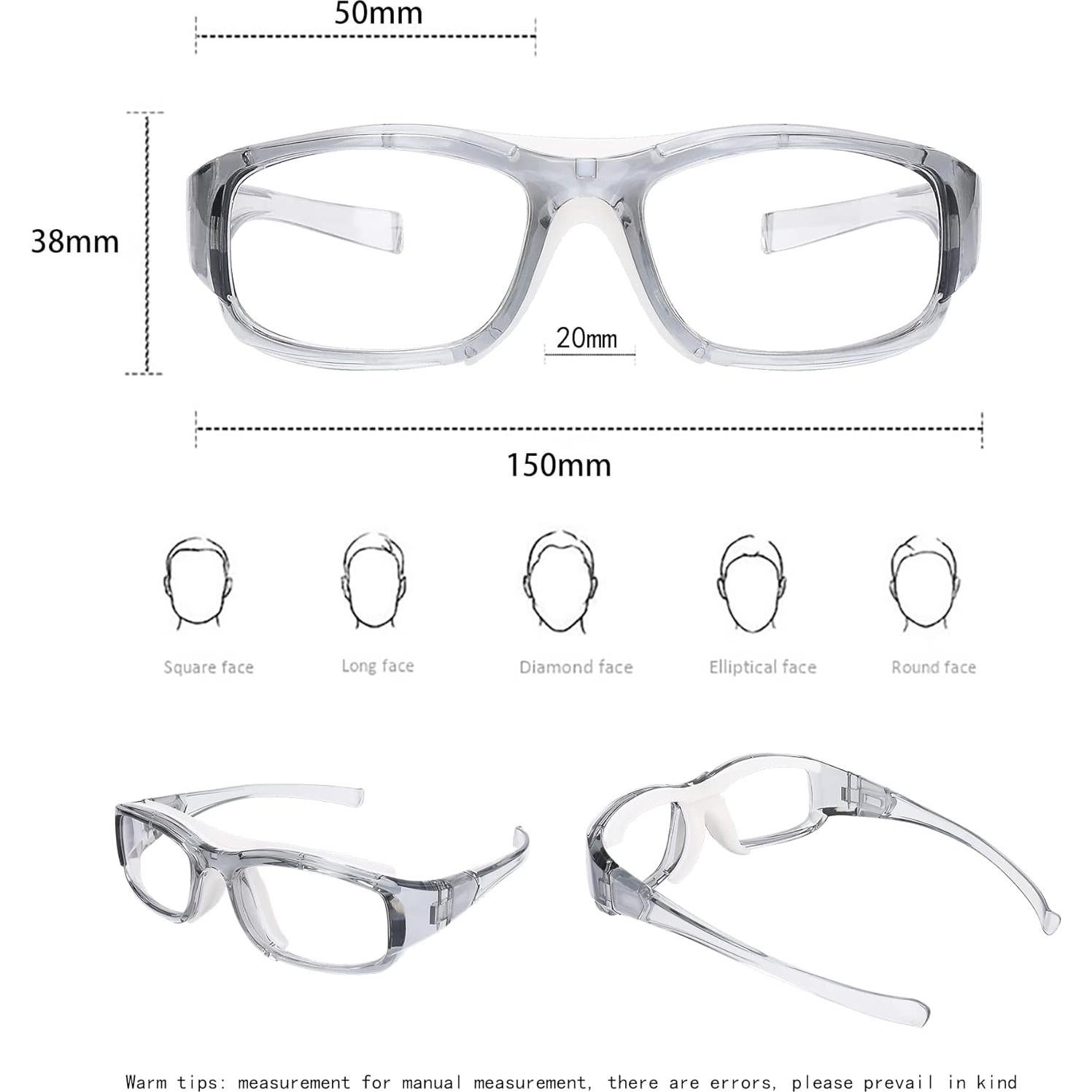 Gafas Deportivas TR90 Ajustables para Baloncesto y Squash