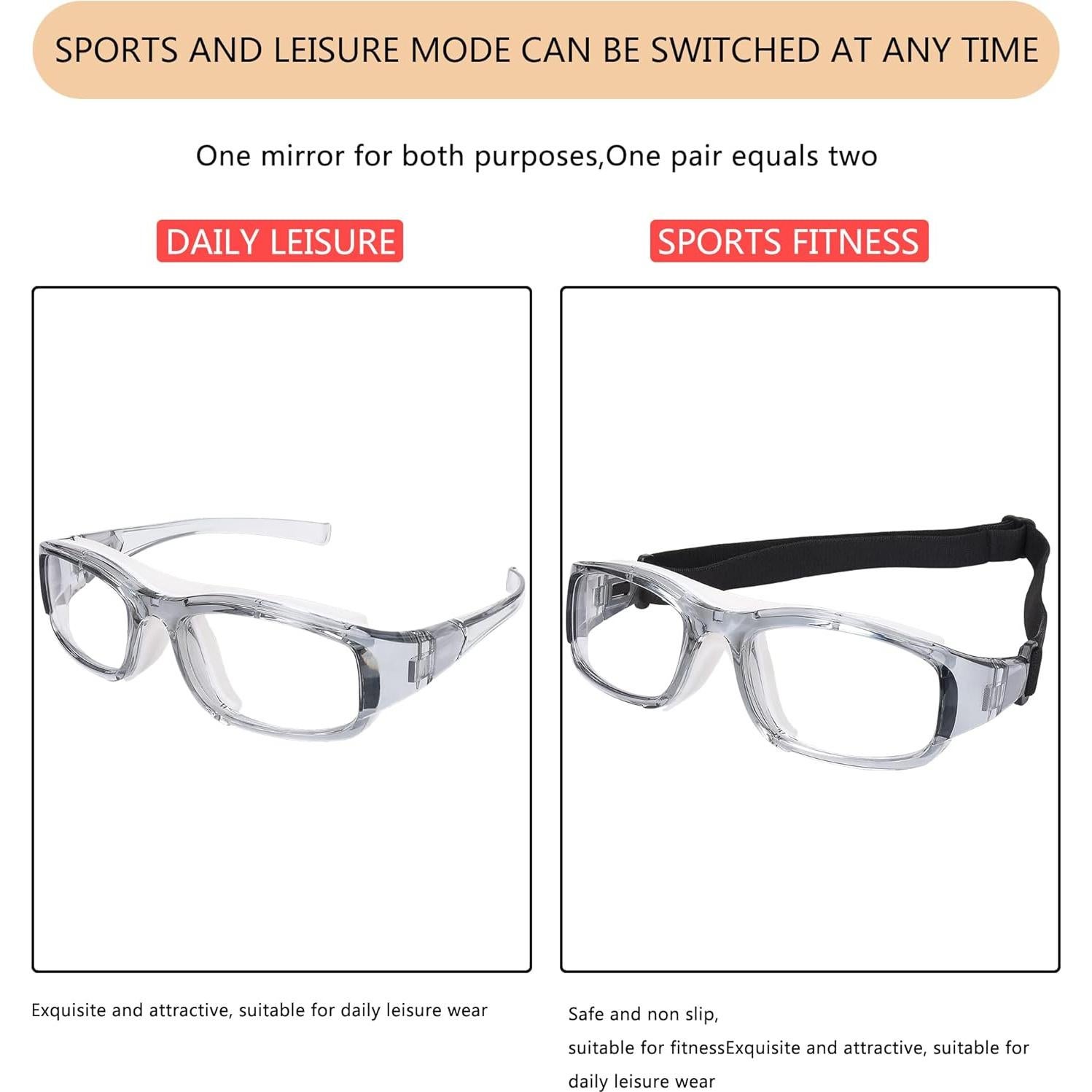 Gafas Deportivas TR90 Ajustables para Baloncesto y Squash