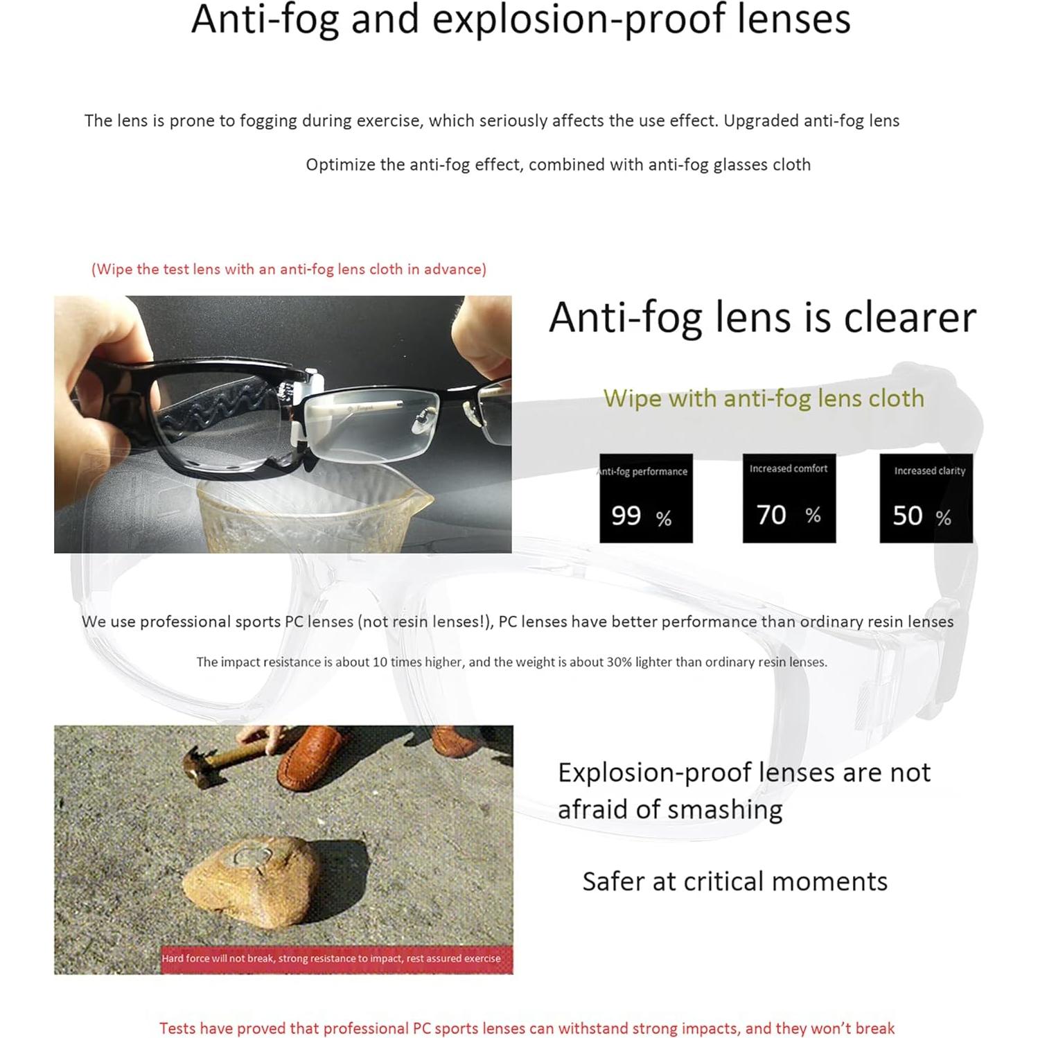 Gafas Deportivas TR90 Ajustables para Baloncesto y Squash