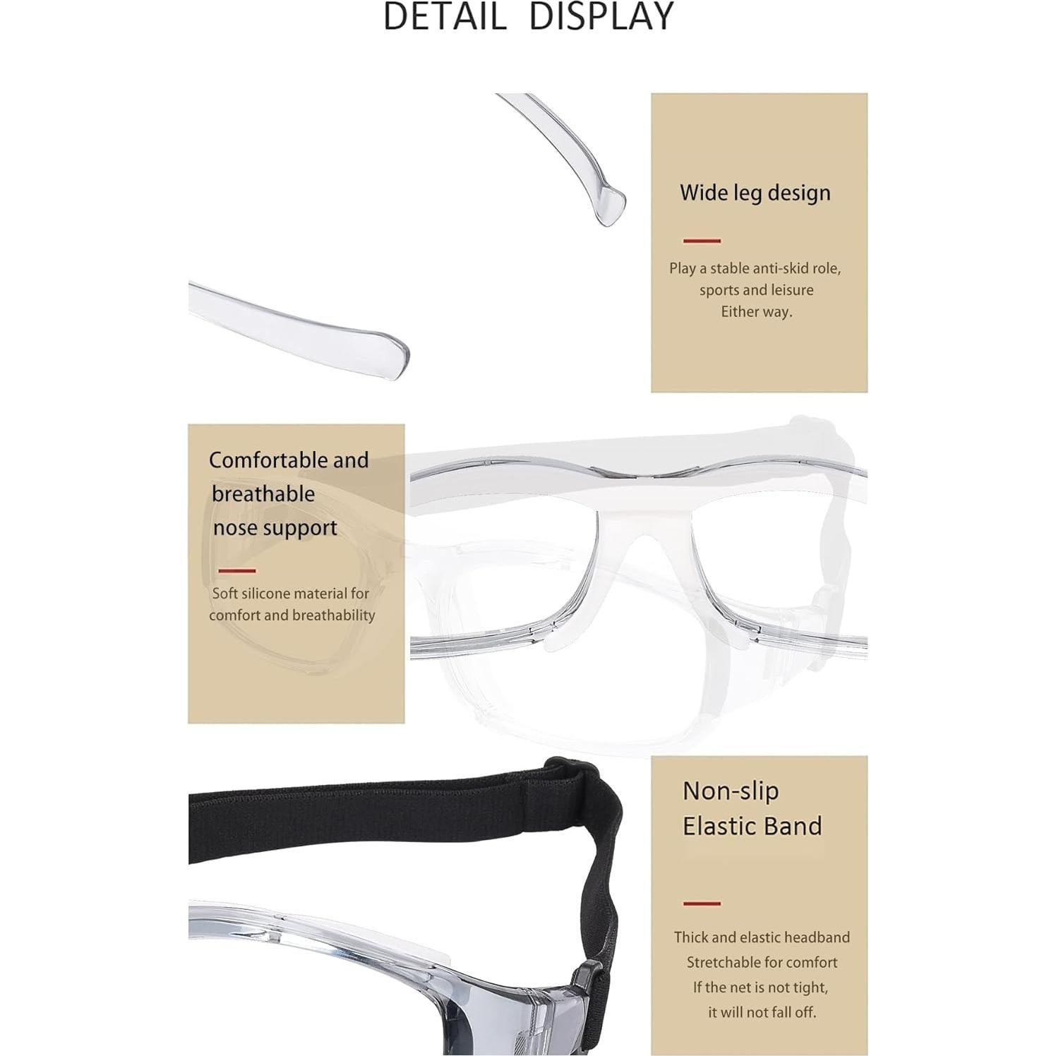 Gafas Deportivas TR90 Ajustables para Baloncesto y Squash