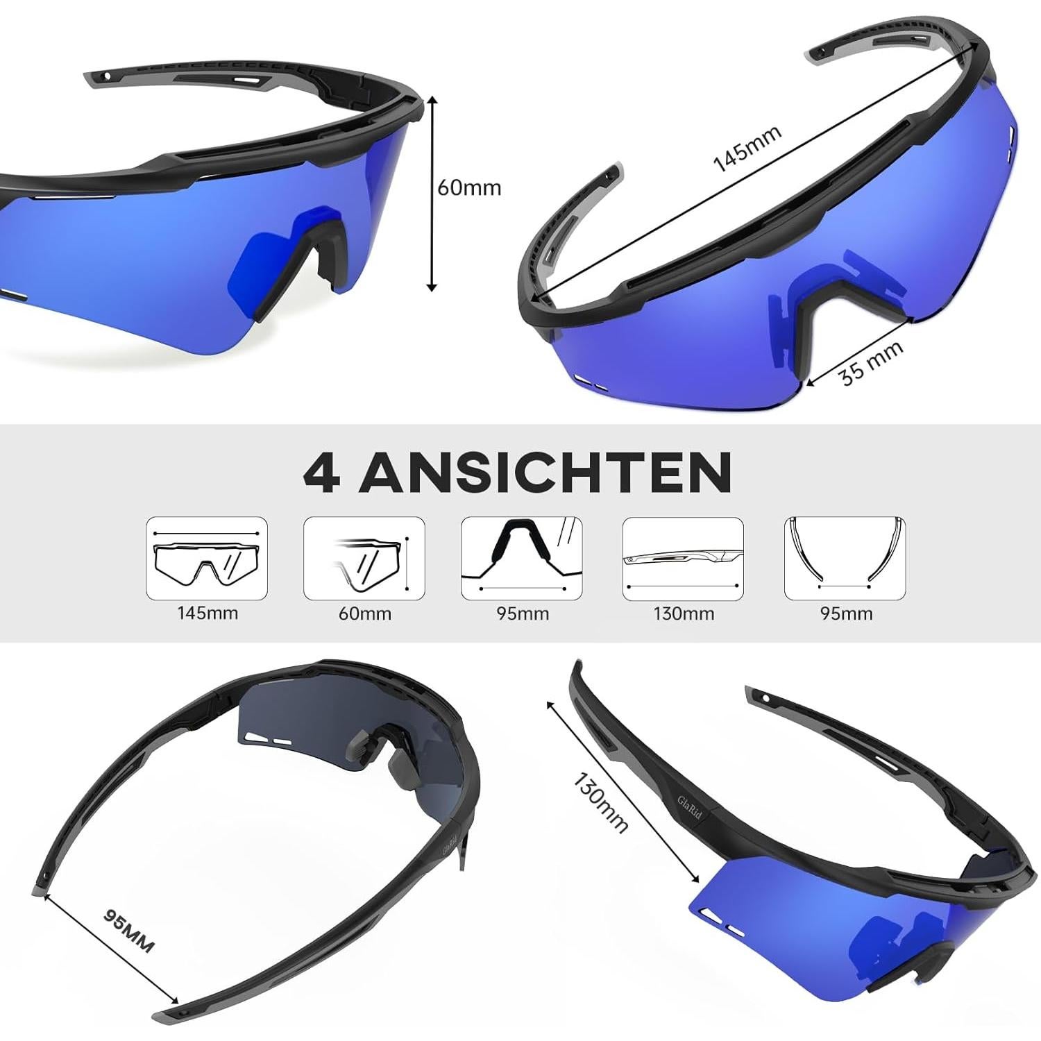 Gafas Deportivas GlaRid UV400 para Ciclismo y Béisbol