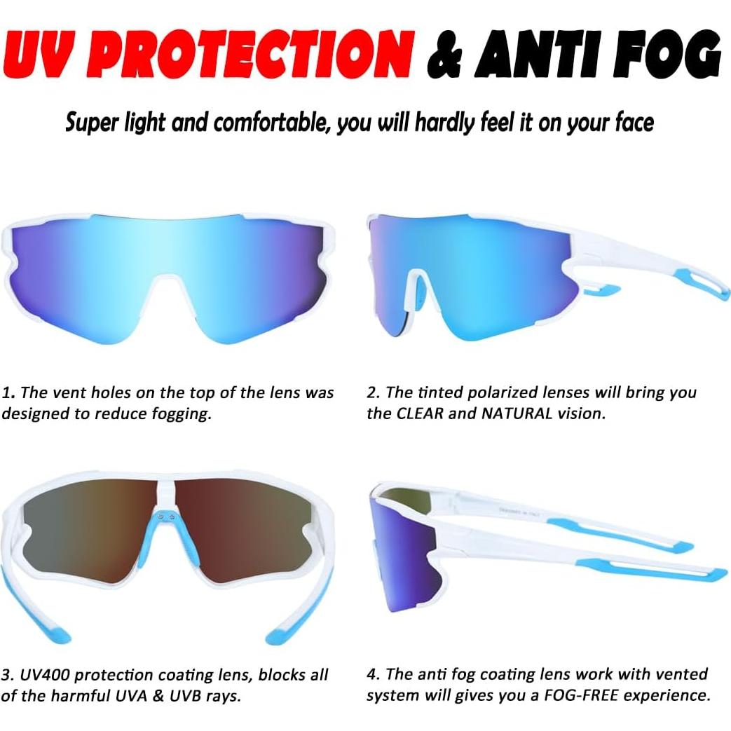 Gafas de sol deportivas polarizadas ITSCOOL UV400 ligeras