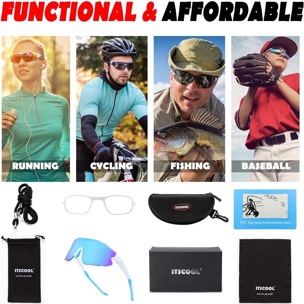 Gafas de sol deportivas polarizadas ITSCOOL UV400 ligeras