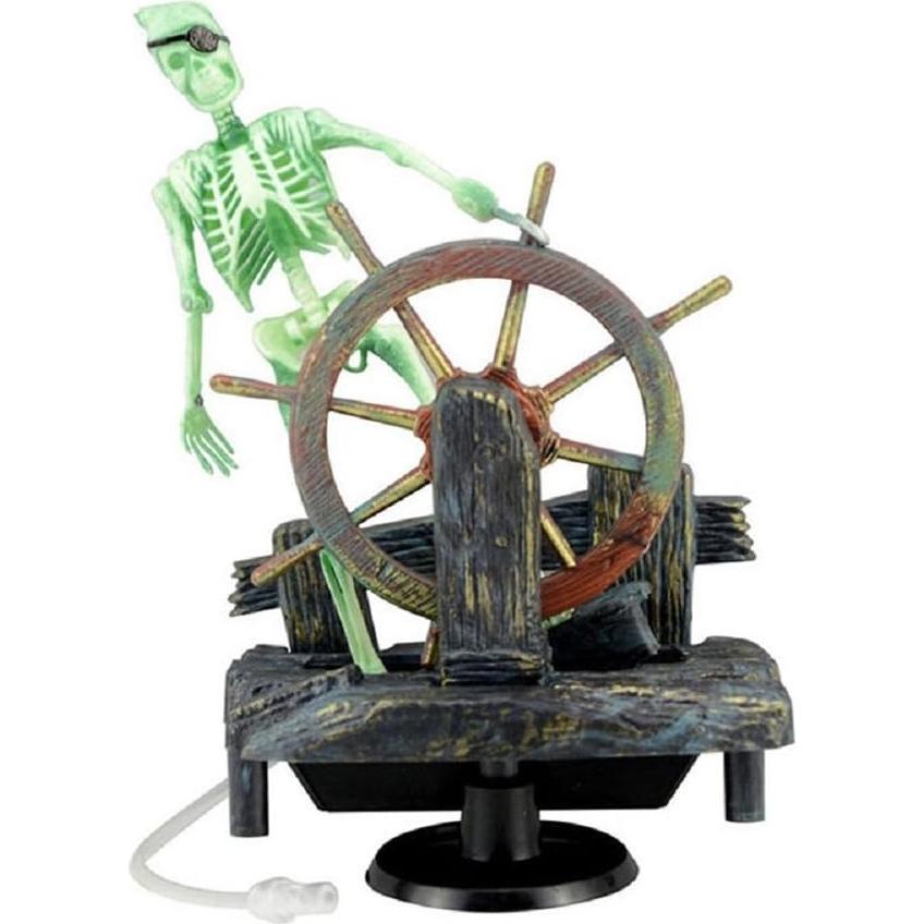 Adorno de Acuario Esqueleto Capitán Pirata Bestgle 9x6x13cm
