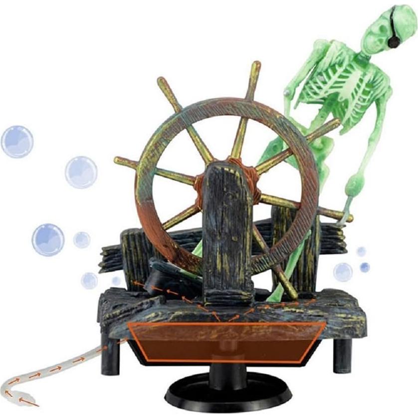 Adorno de Acuario Esqueleto Capitán Pirata Bestgle 9x6x13cm