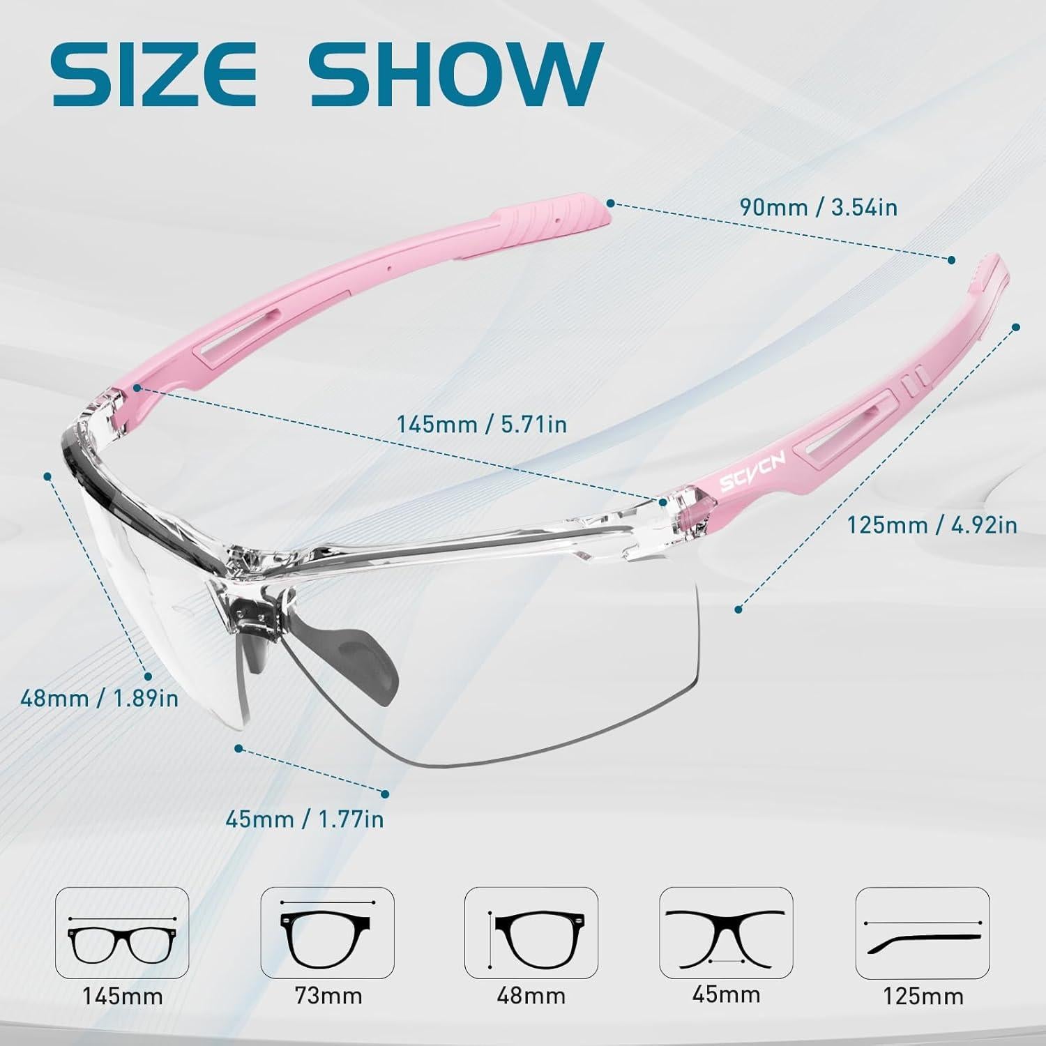 Gafas de sol fotocromáticas SCVCN UV400 unisex deportivas