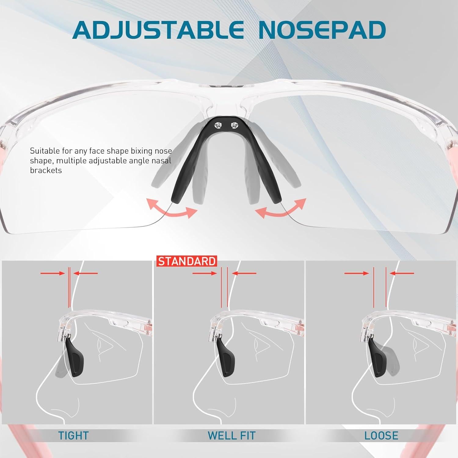 Gafas de sol fotocromáticas SCVCN UV400 unisex deportivas