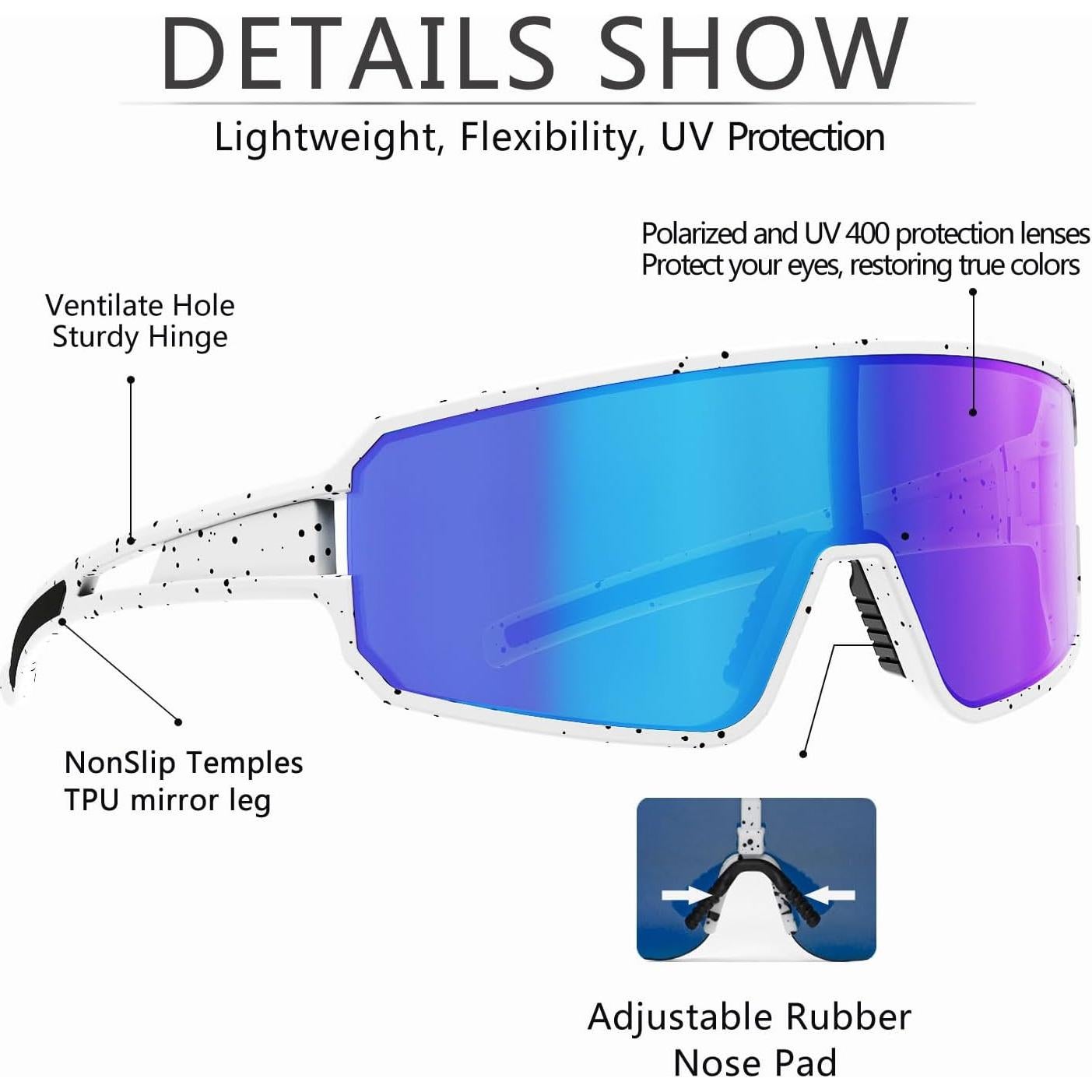 Gafas de Ciclismo SPOSUNE Polarizadas UV400 Unisex