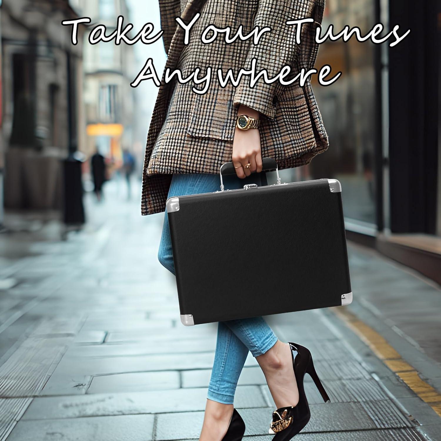 Reproductor de Vinilo VICTRESS TE-001F-BK Bluetooth 3 Velocidades