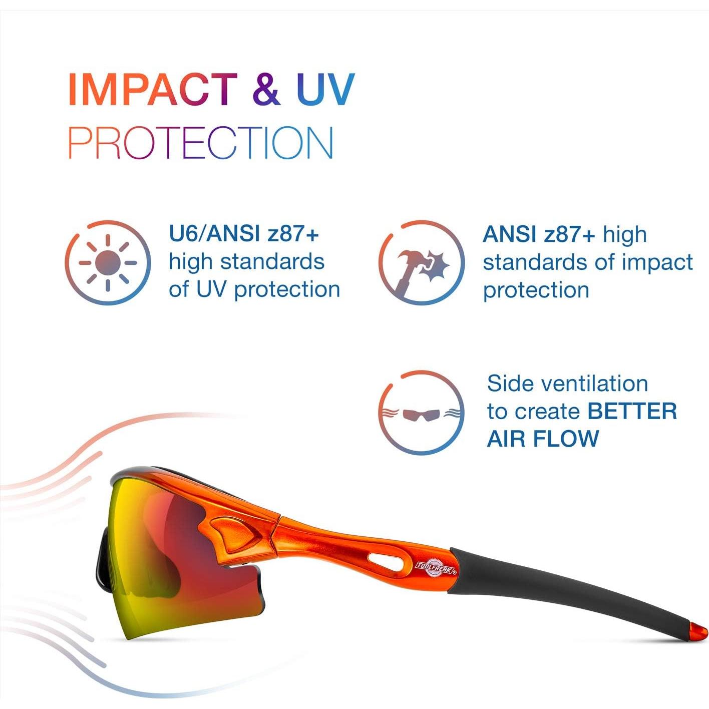 Gafas de Seguridad ToolFreak Reevo - Protección UV y de Impacto