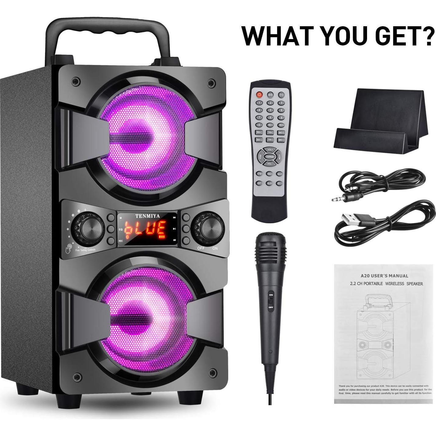 Altavoz Bluetooth TENMIYA A20 60W Inalámbrico con Micrófono