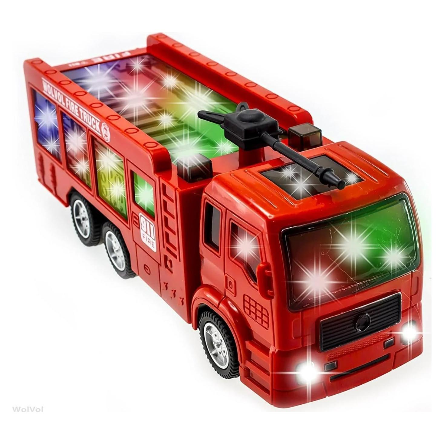 Camión de Bomberos Eléctrico WolVolk - Luces 3D y Sonido