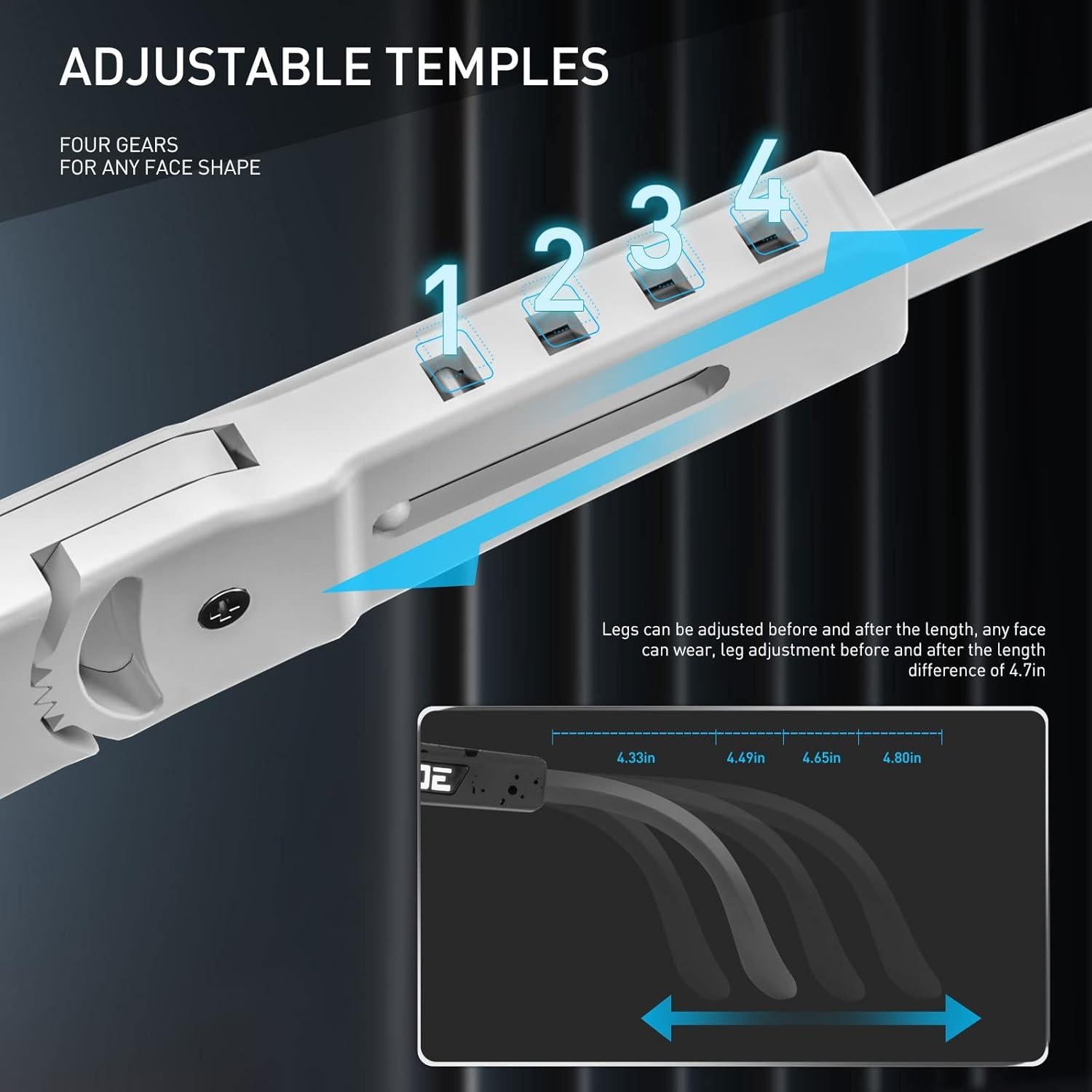 Gafas de Ciclismo KAPVOE UV400 Polarizadas Ajustables
