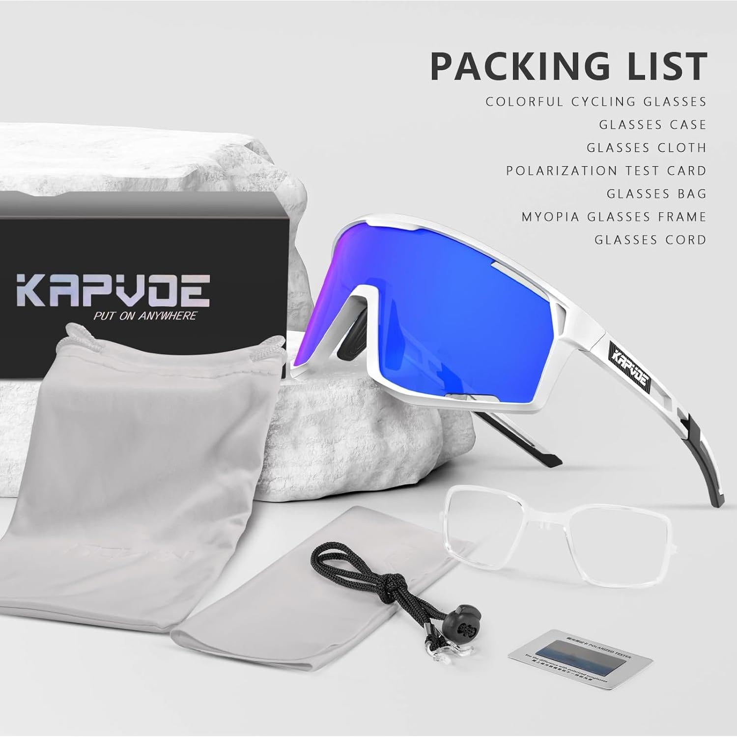 Gafas de sol KAPVOE polarizadas UV400 para ciclismo y deportes
