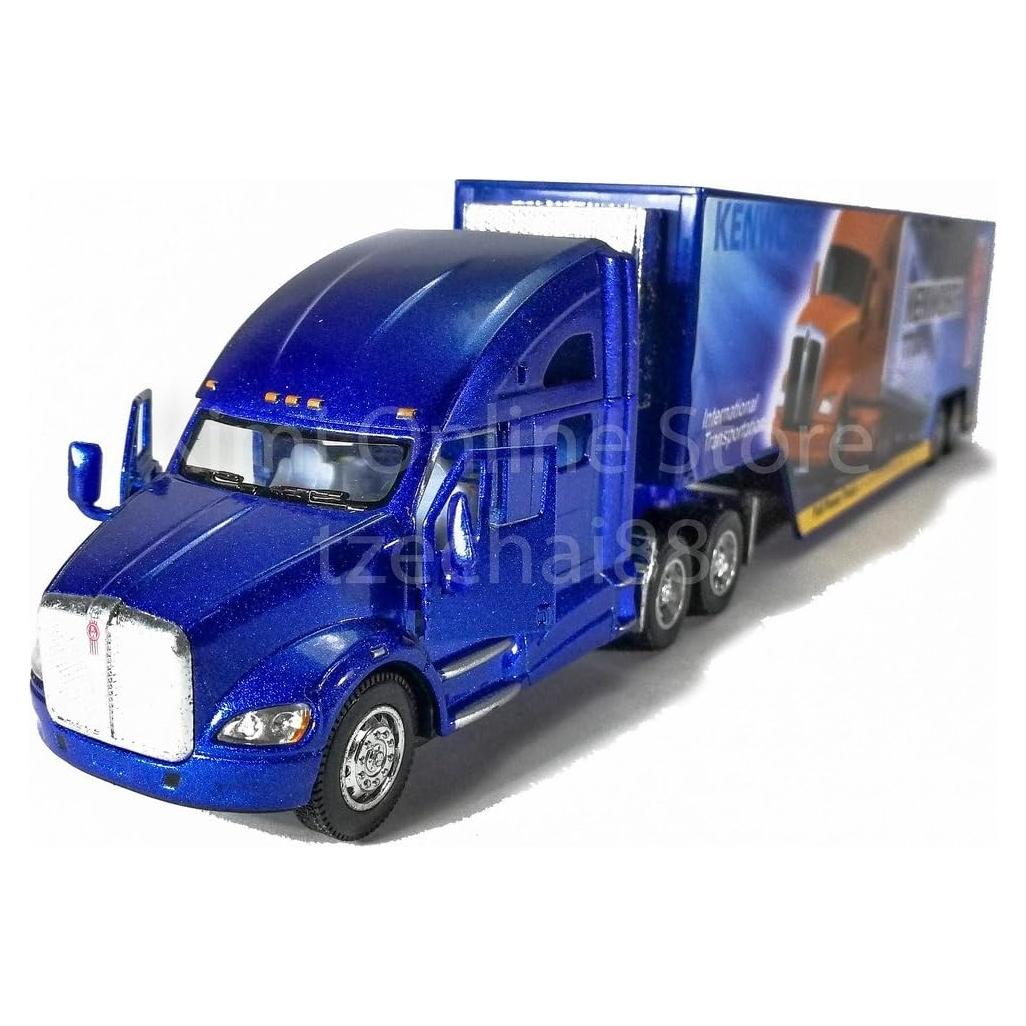Camión Contenedor Kenworth T700 KiNSMART 1:68 Metal Azul