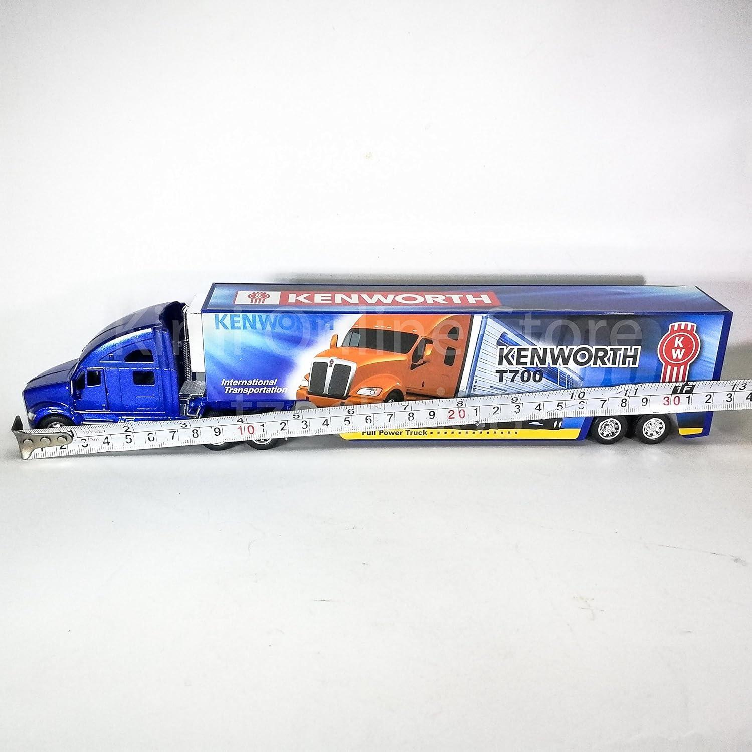 Camión Contenedor Kenworth T700 KiNSMART 1:68 Metal Azul
