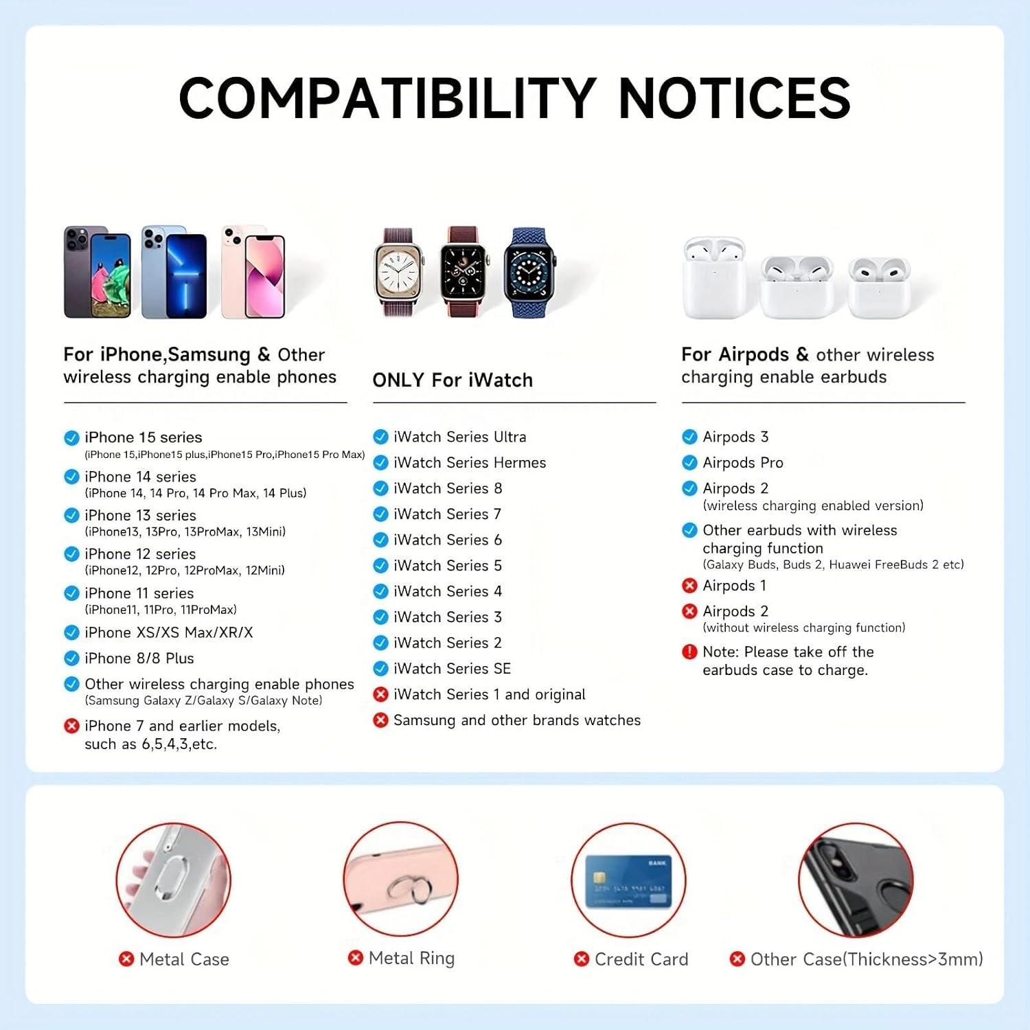 Cargador Inalámbrico 3 en 1 Relaxyo para iPhone y Apple Watch