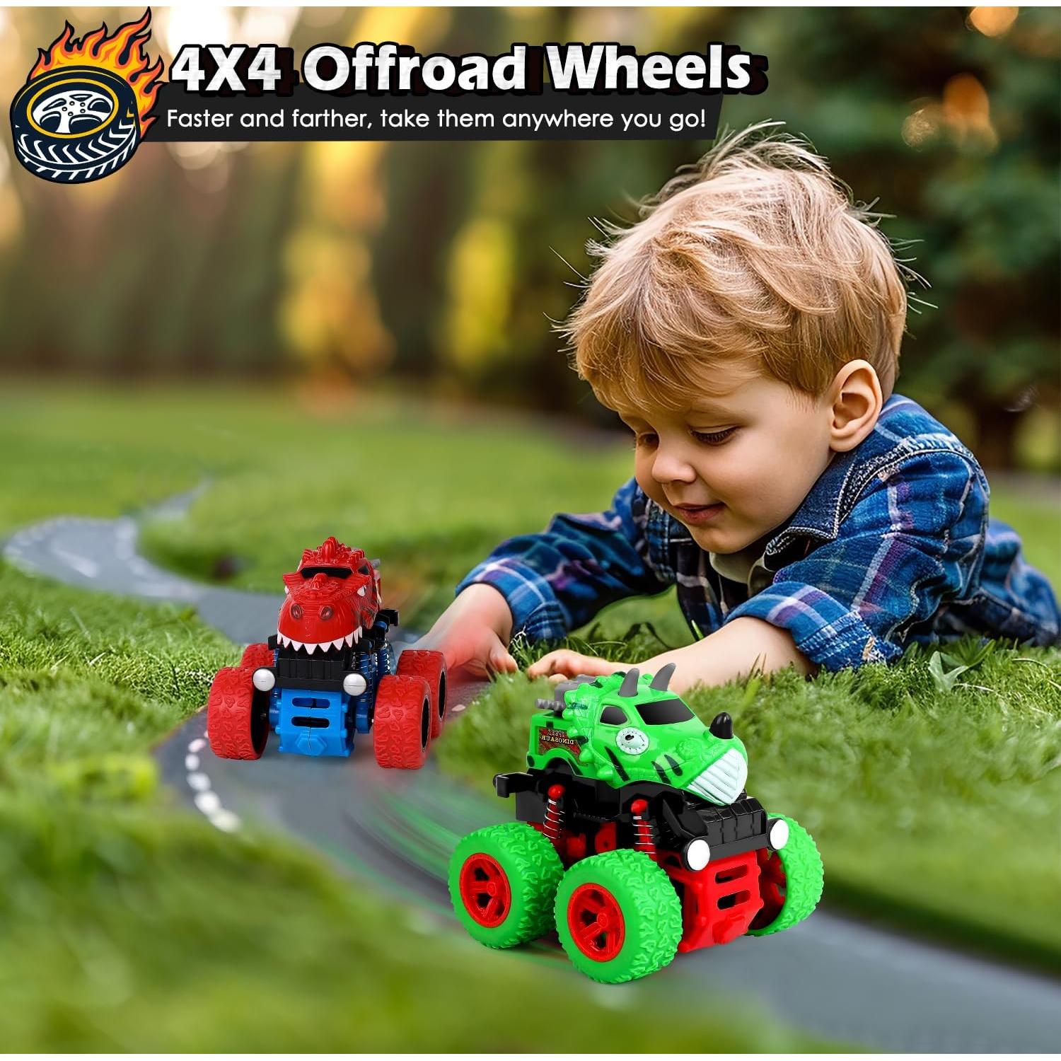 Juguetes de Dinosaurios Camiones Monstruo Awsogiff 4 Ruedas