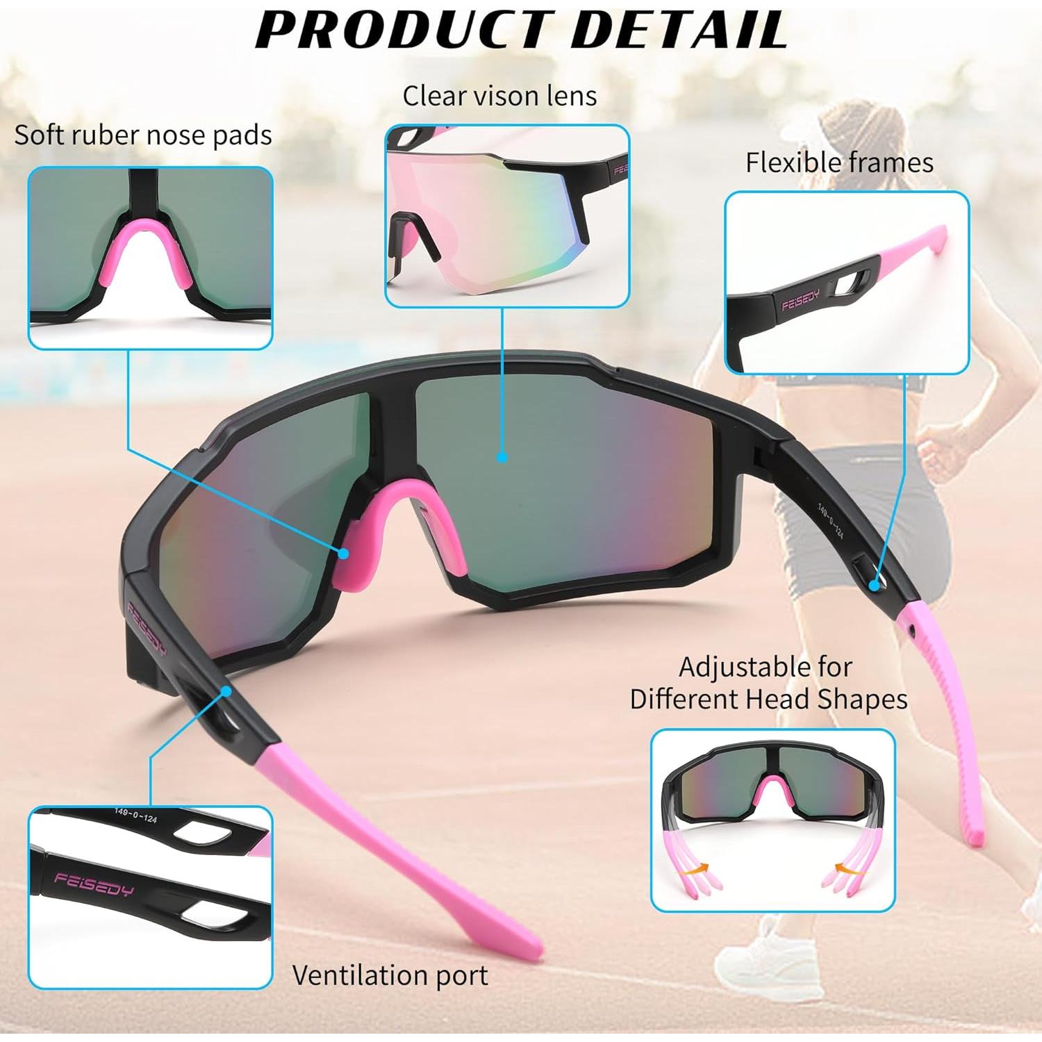 Gafas de sol deportivas FEISEDY UV400 para ciclismo