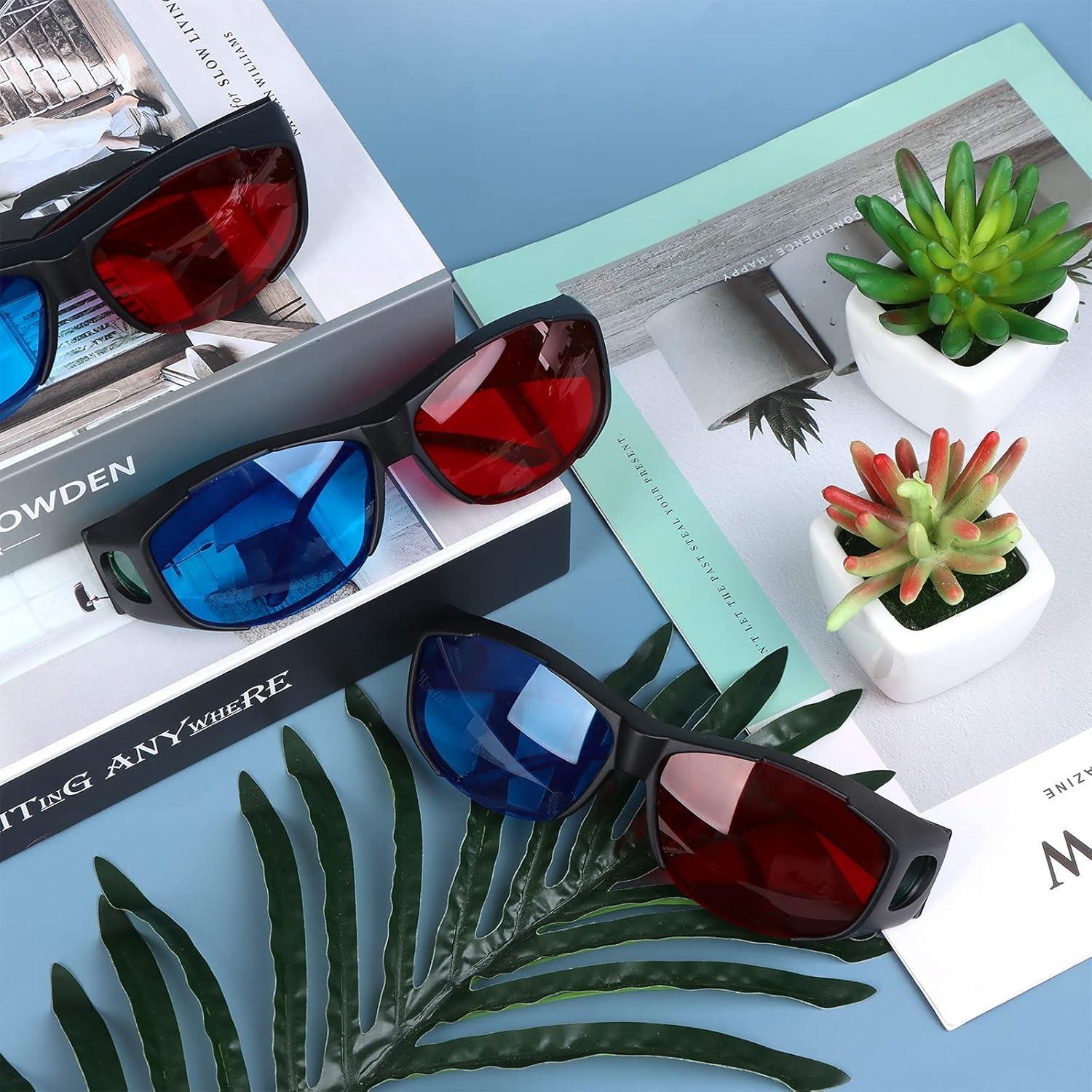 Gafas 3D Adasea Rojo Azul 3 Piezas Ligeras y Duraderas