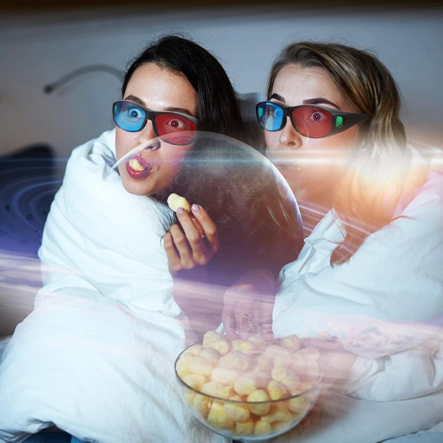 Gafas 3D Adasea Rojo Azul 3 Piezas Ligeras y Duraderas