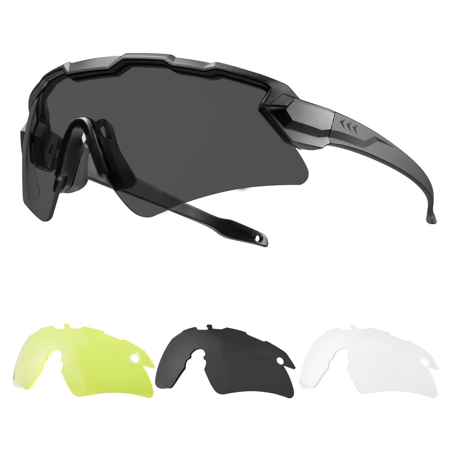 Gafas Tácticas Antivaho - 3 Lentes Intercambiables