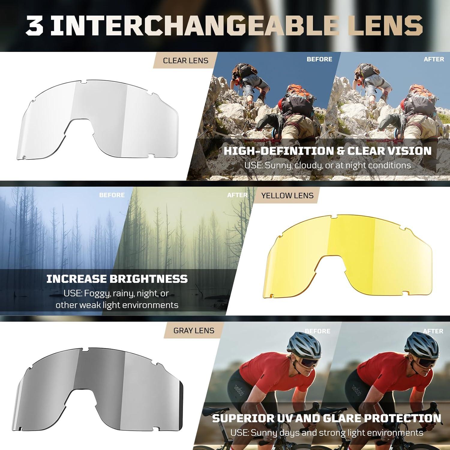 Gafas de Airsoft 1TG Tactical con 3 Lentes Anti Niebla