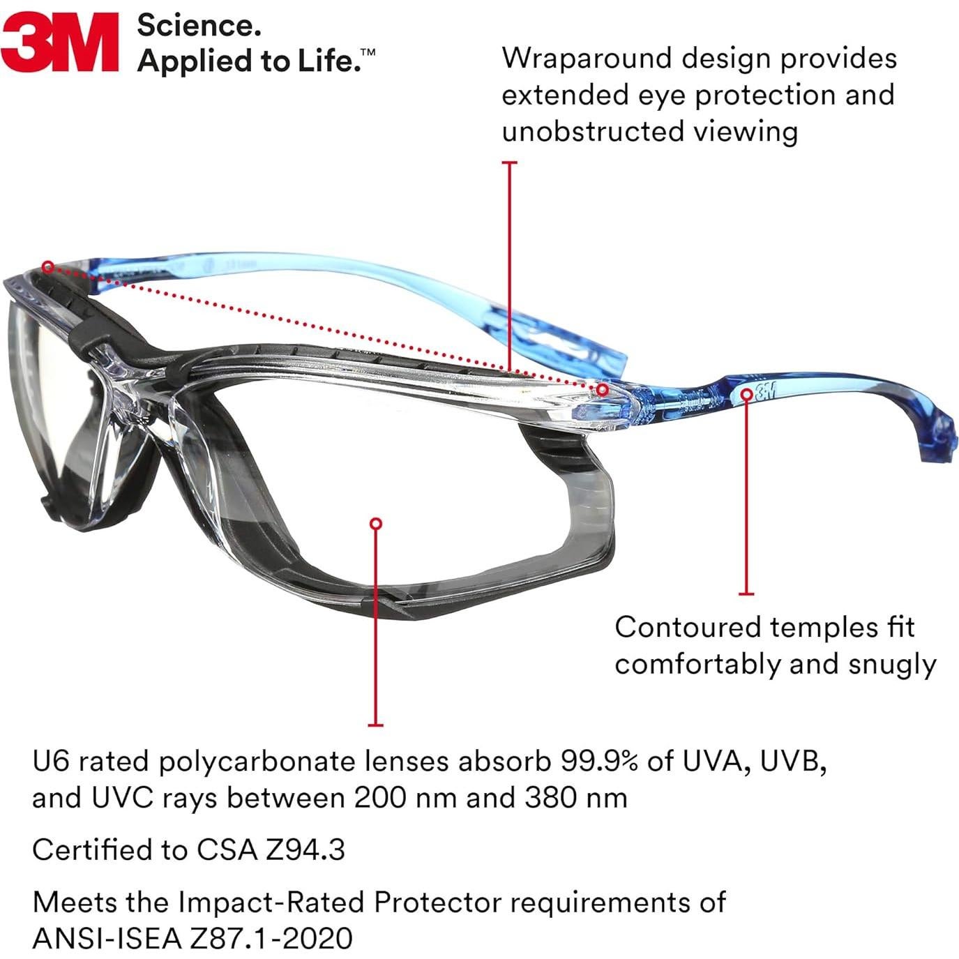 Gafas de Seguridad 3M Virtua CCS Anti-Niebla Lente Clara