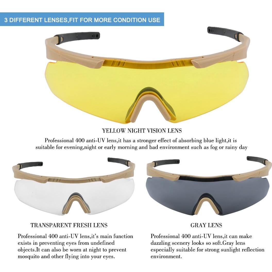 Gafas Tácticas Xaegistac 3 Lentes Intercambiables Unisex