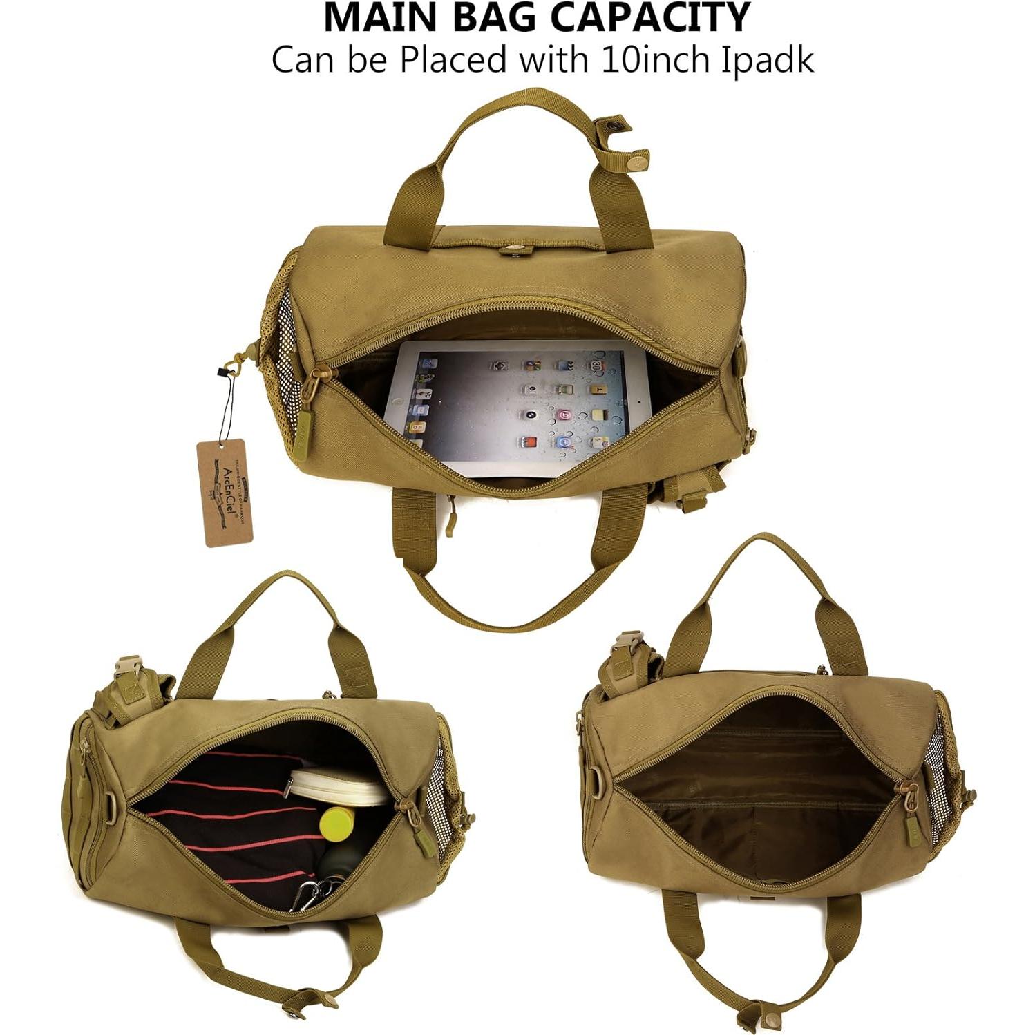 Bolsa Duffle Táctica ArcEnCiel Pequeña 38.6x19.8x18.8cm