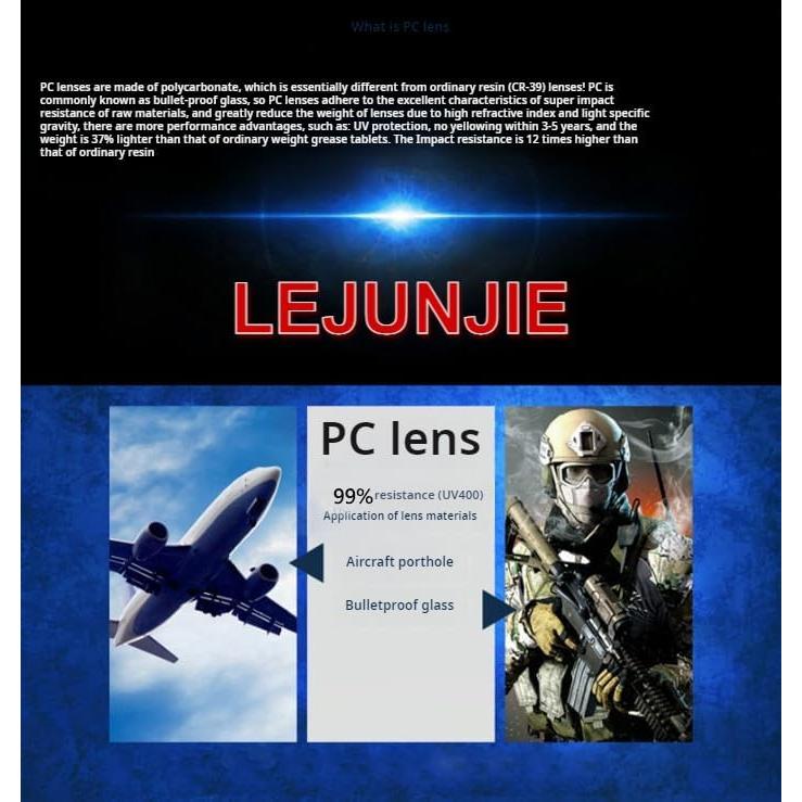 Gafas de Seguridad LEJUNJIE con 3 Lentes Intercambiables