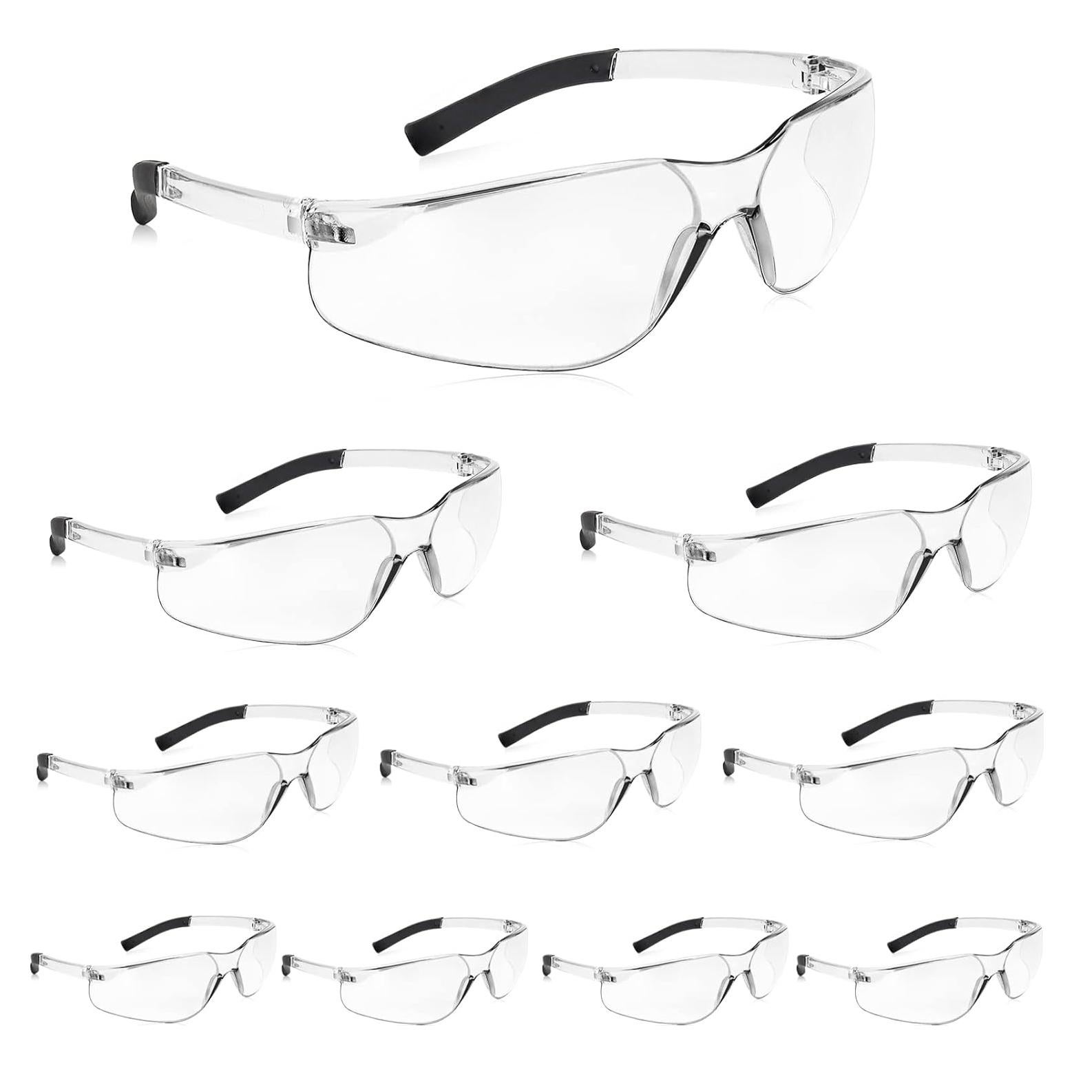 Paquete de 10 Gafas de Seguridad Transparentes ANSI Z87.1