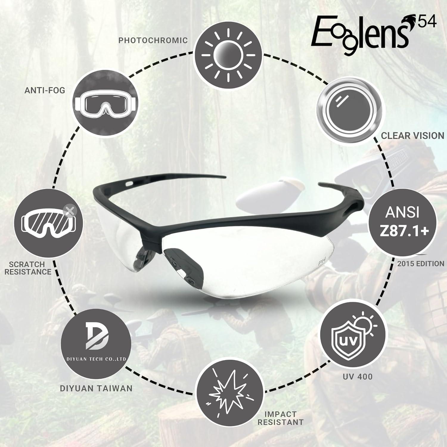 Gafas de Seguridad Eaglens.54 Anti Niebla UV ANSI Z87.1
