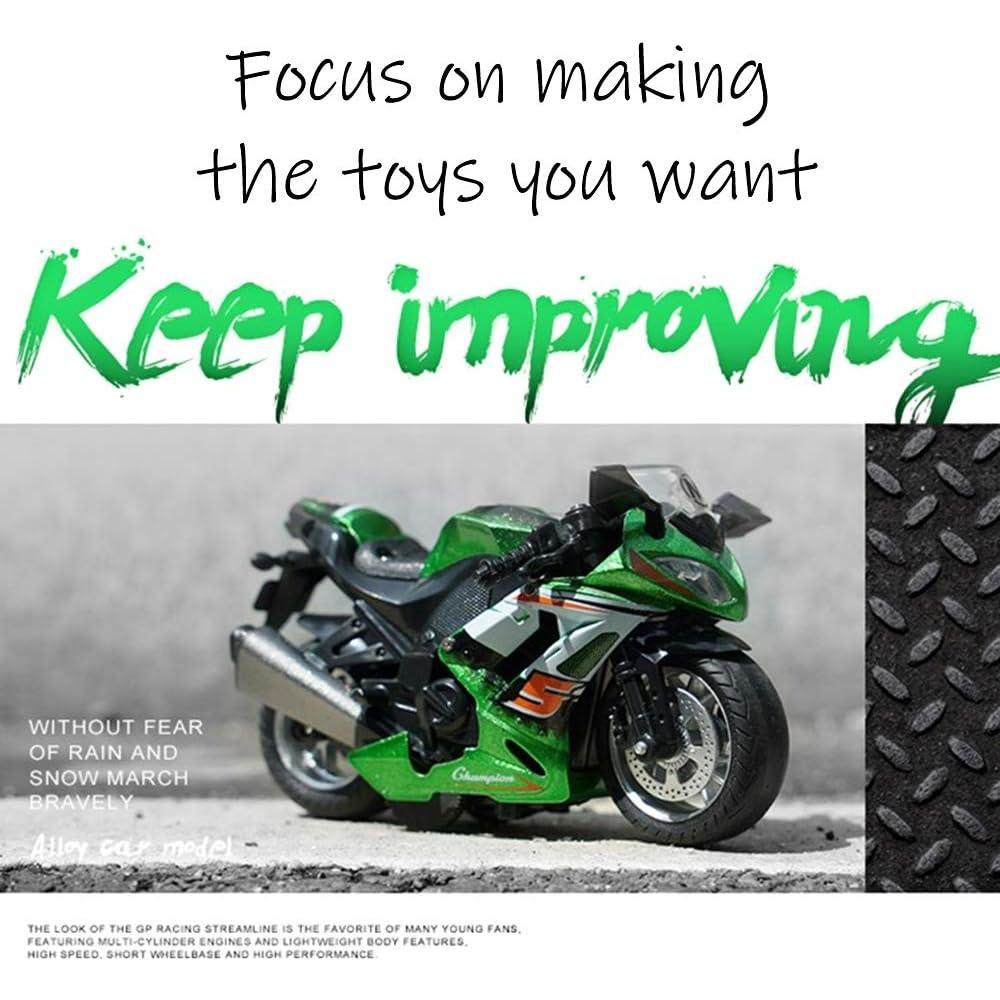 Motocicleta de Retroceso MINGYING66 con Música y Luces - Azul