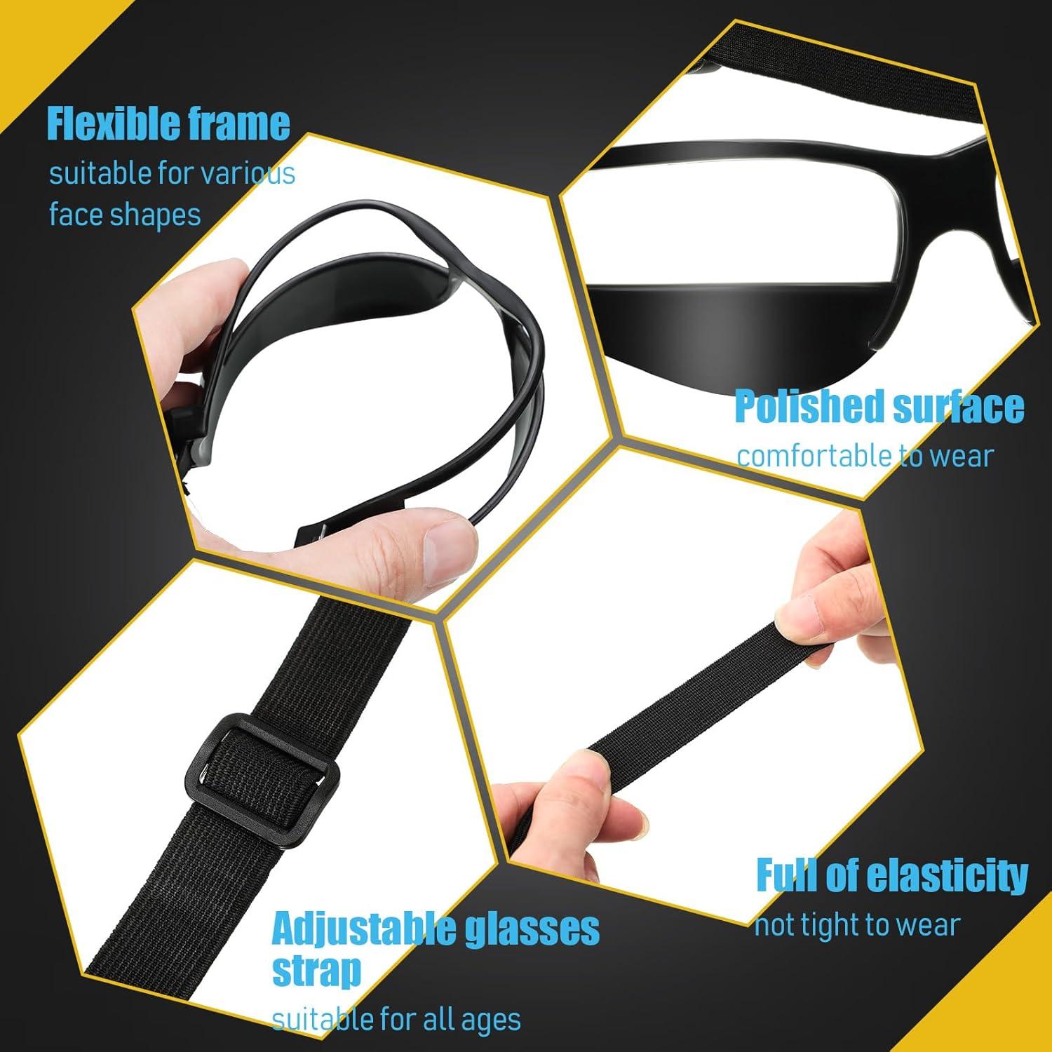 Gafas de Dribbling Baloncesto Ajustables 15 Piezas Negras