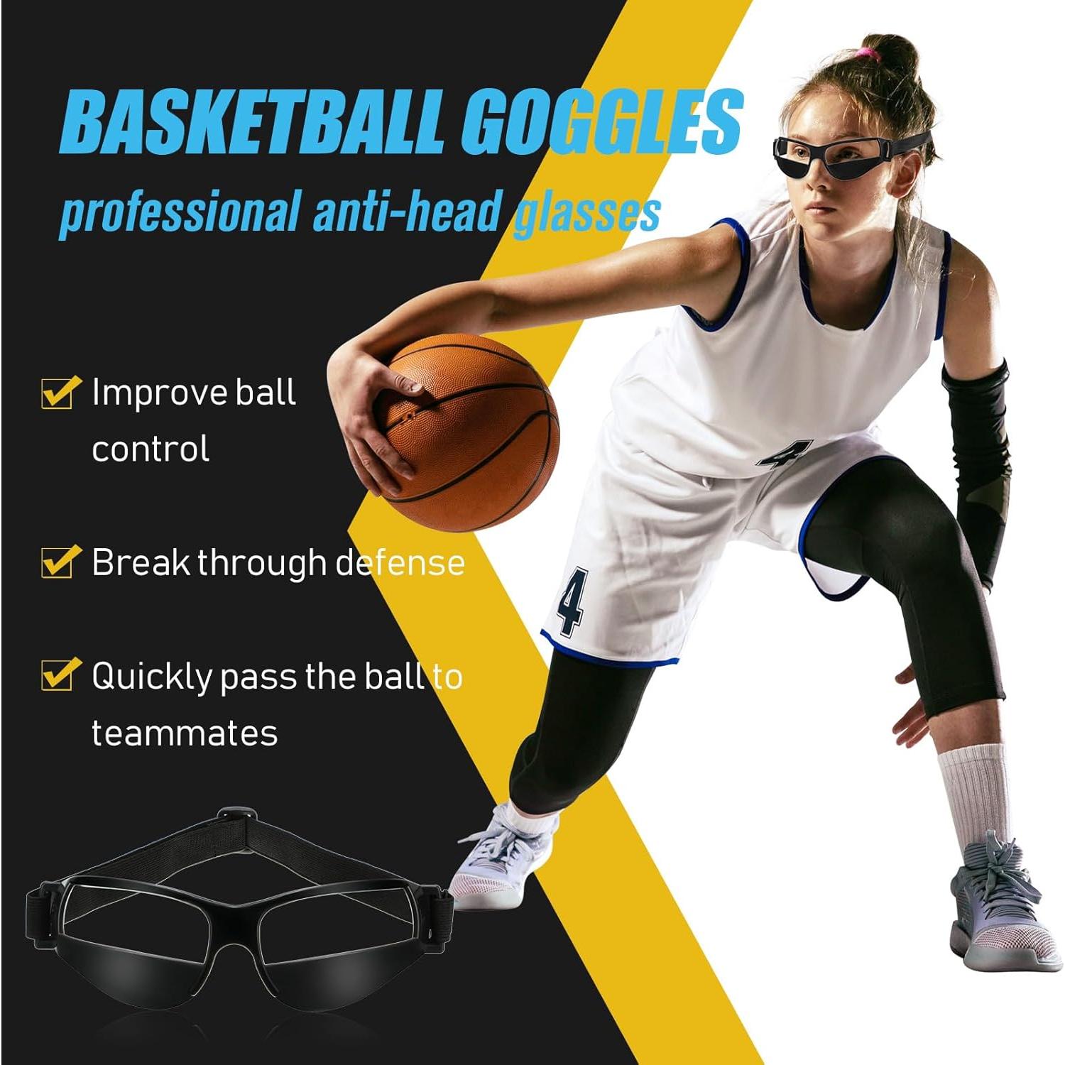 Gafas de Dribbling Baloncesto Ajustables 15 Piezas Negras