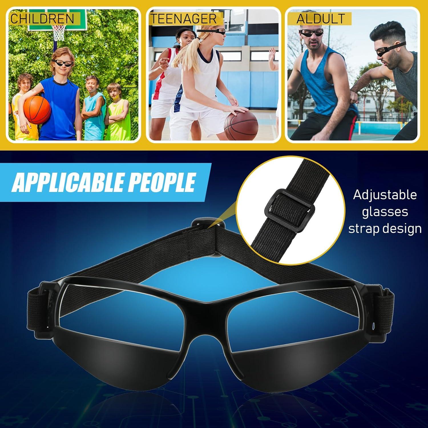 Gafas de Dribbling Baloncesto Ajustables 15 Piezas Negras