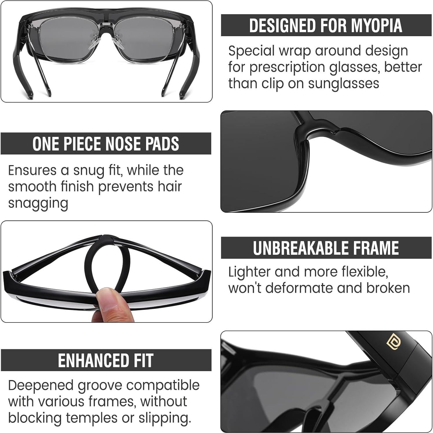 Gafas de sol polarizadas DUCO DC8980 ajuste deportivo UV400