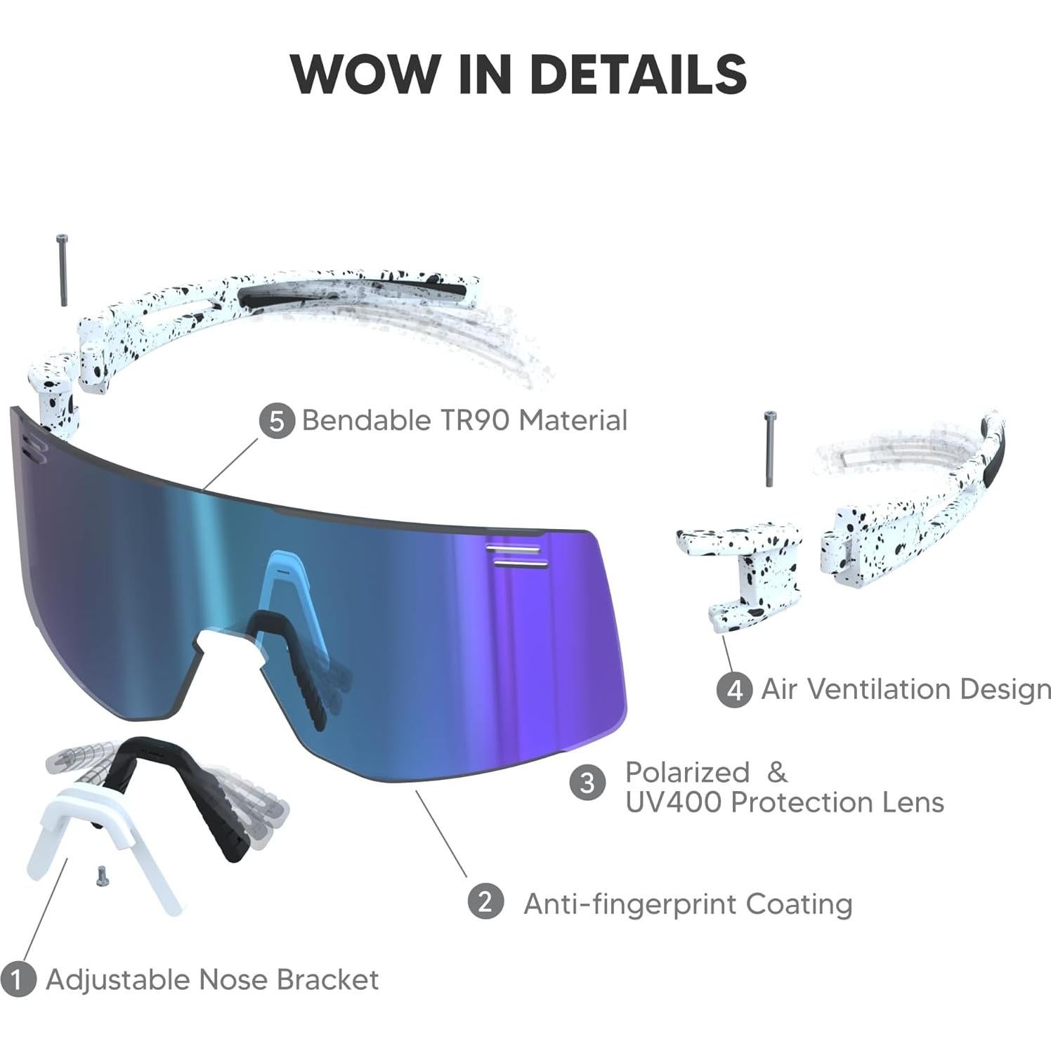 Gafas de Sol G2RISE CG01 UV400 para Deportes Ciclismo