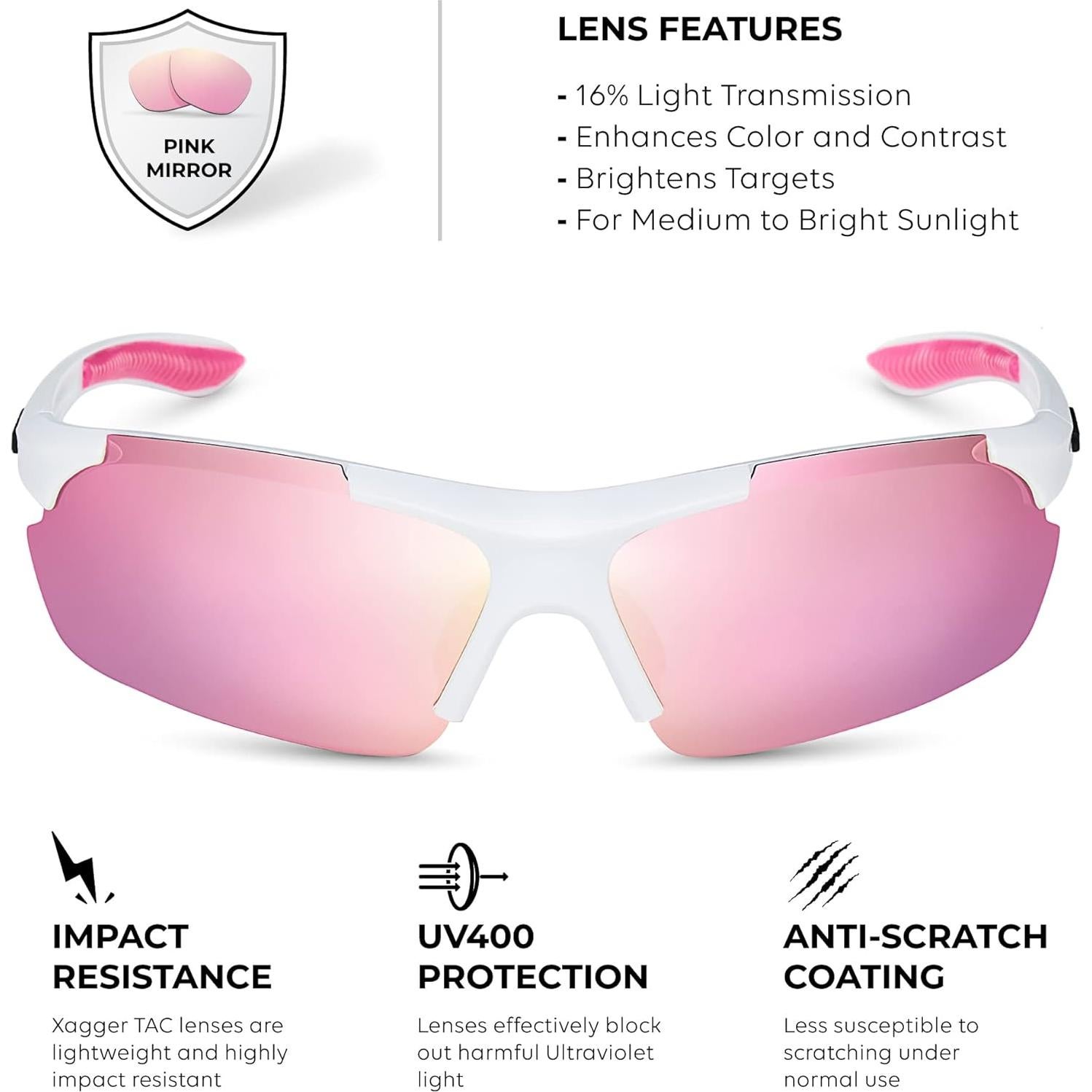 Gafas de sol polarizadas Xagger UV400 para deportes unisex