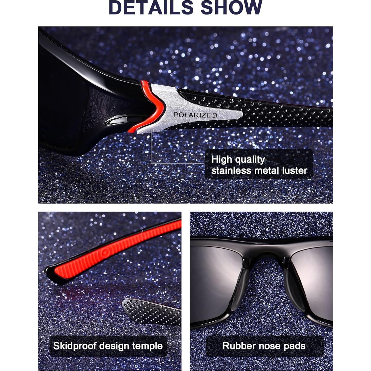 TOODOO 3 Pares Gafas de Sol Polarizadas para Ciclismo