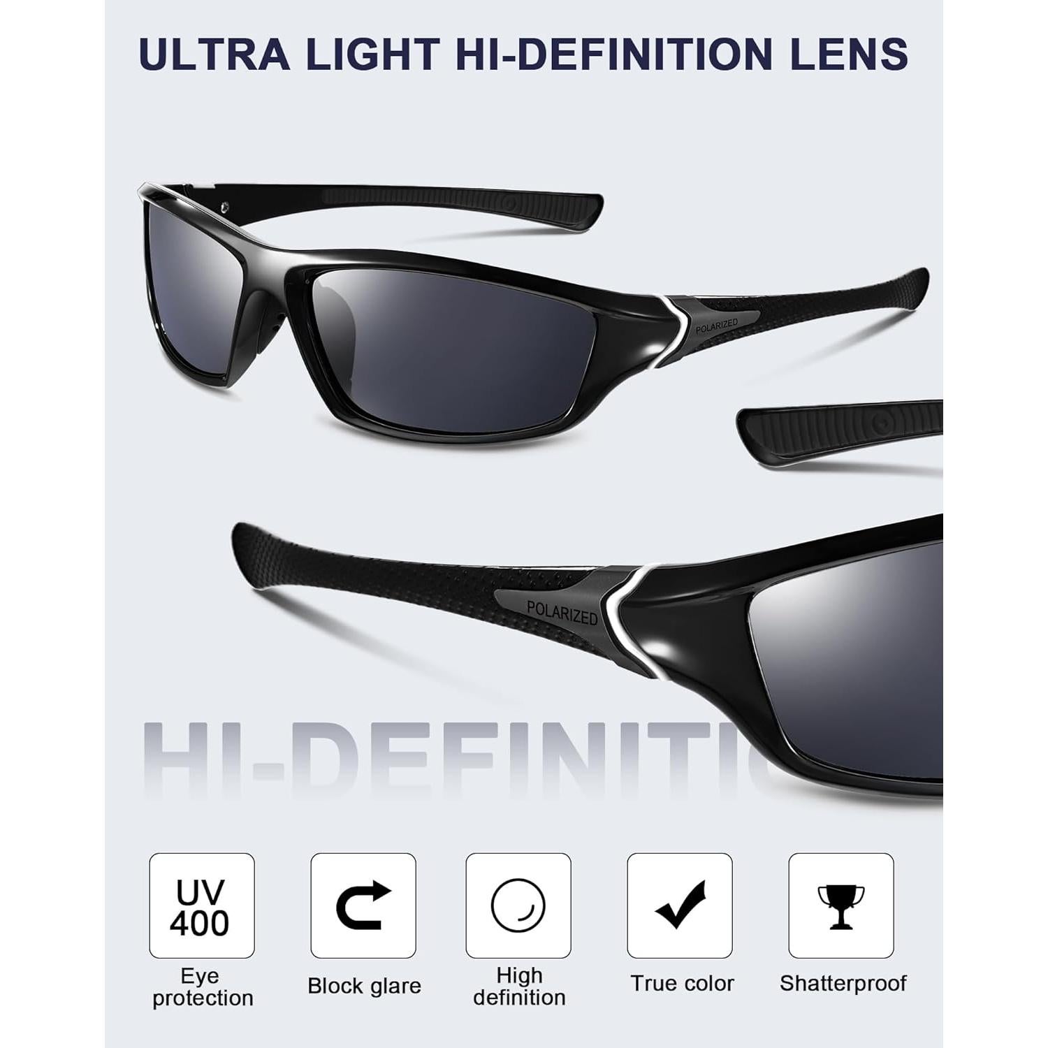 TOODOO 3 Pares Gafas de Sol Polarizadas para Ciclismo