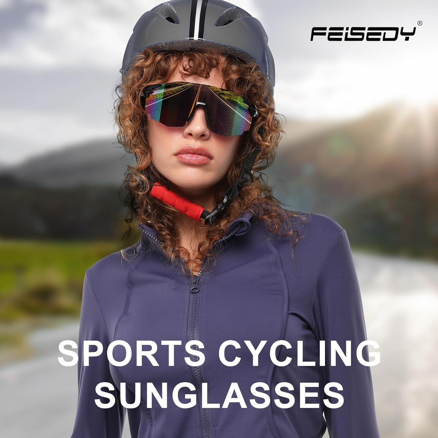 Gafas de sol deportivas FEISEDY TR90 unisex para ciclismo
