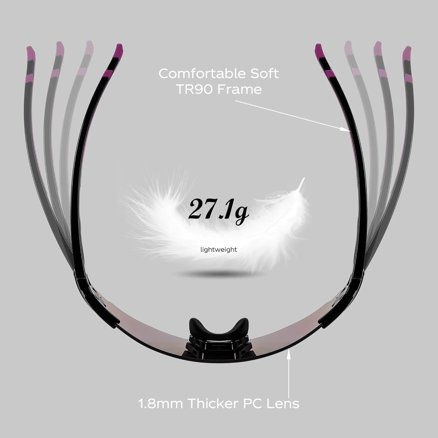 Gafas de sol deportivas FEISEDY TR90 unisex para ciclismo