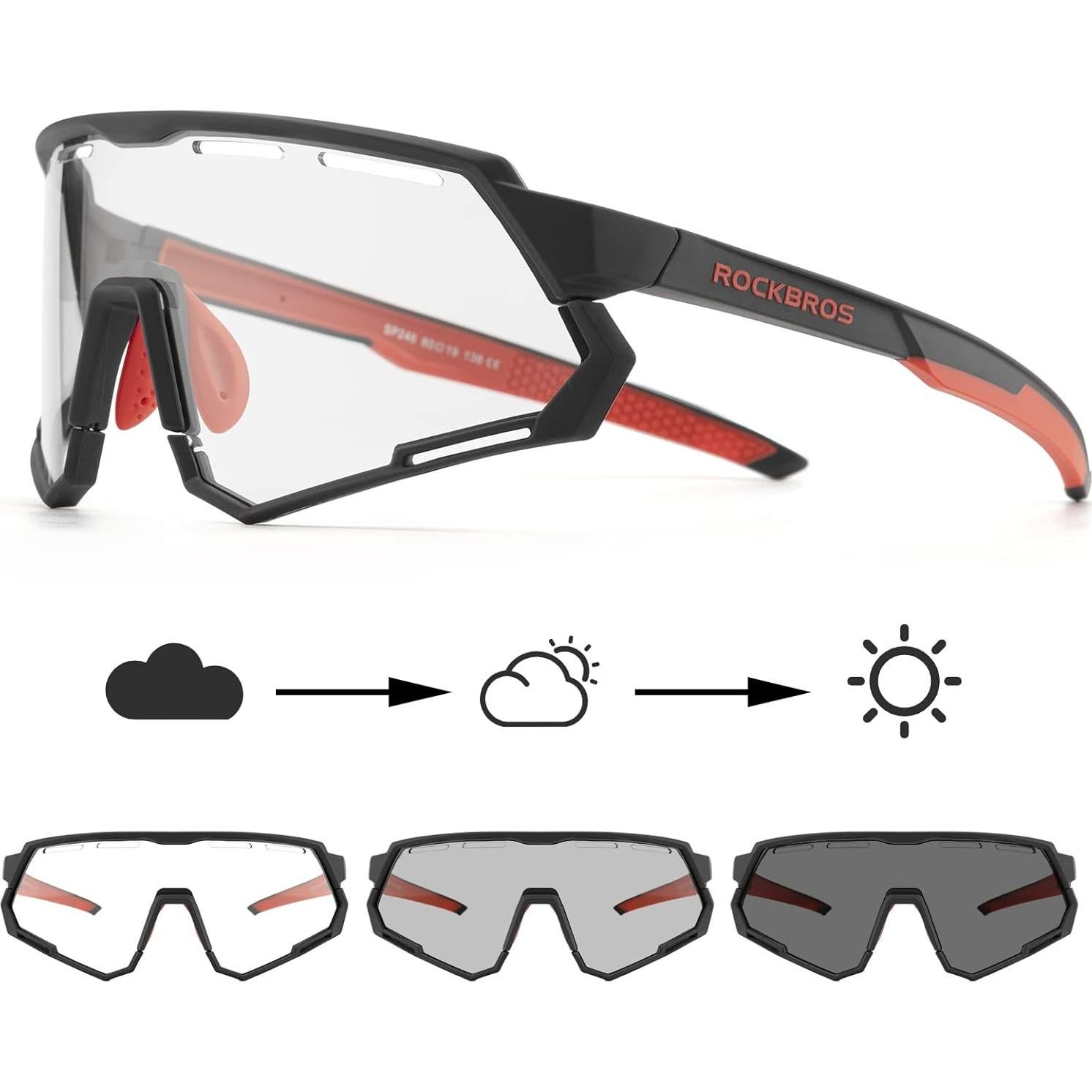 Gafas de Ciclismo ROCKBROS con Lentes Polarizados y Fotoquímicos