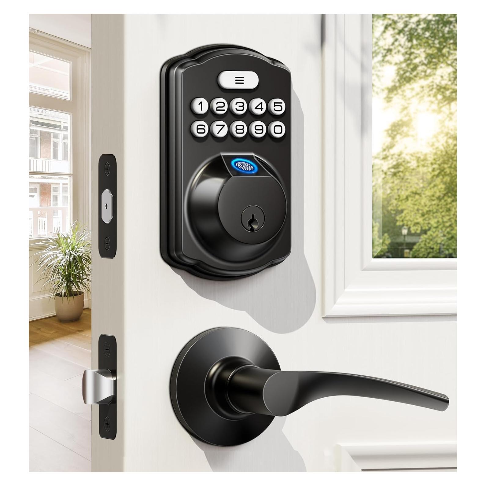 Cerradura Biométrica Veise KS02B con Teclado y 2 Manijas