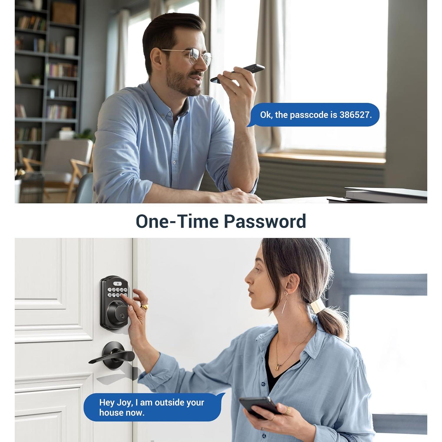 Cerradura Biométrica Veise KS02B con Teclado y 2 Manijas