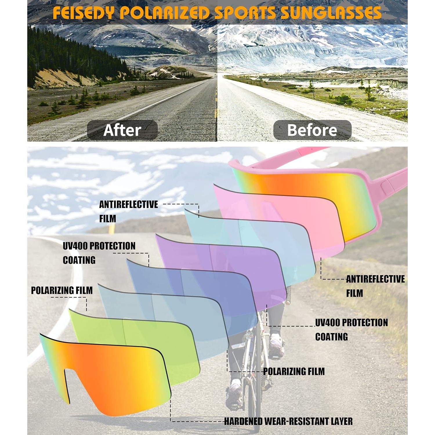 Gafas de sol deportivas FEISEDY polarizadas UV400 unisex