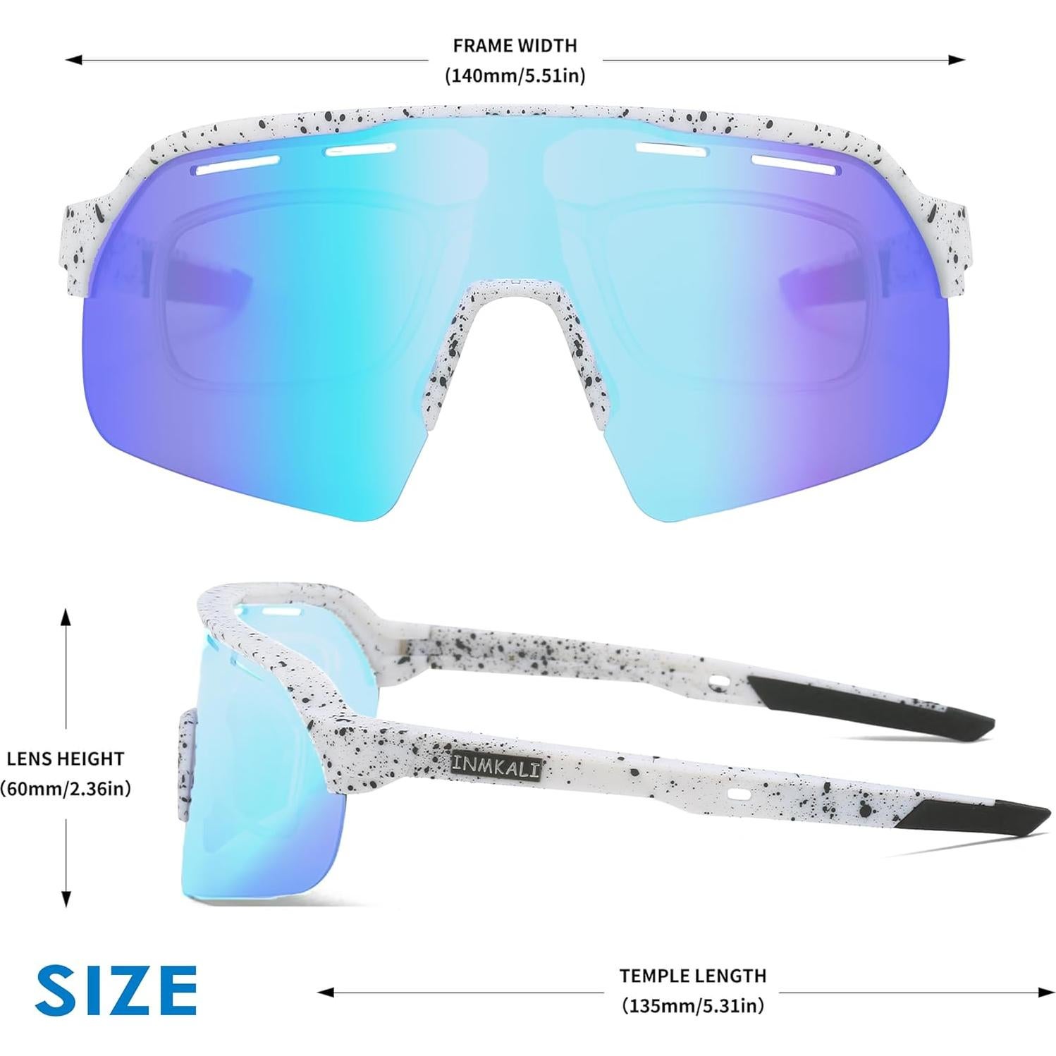 Gafas de Sol Deportivas INMKALI UV400 Azul Hielo
